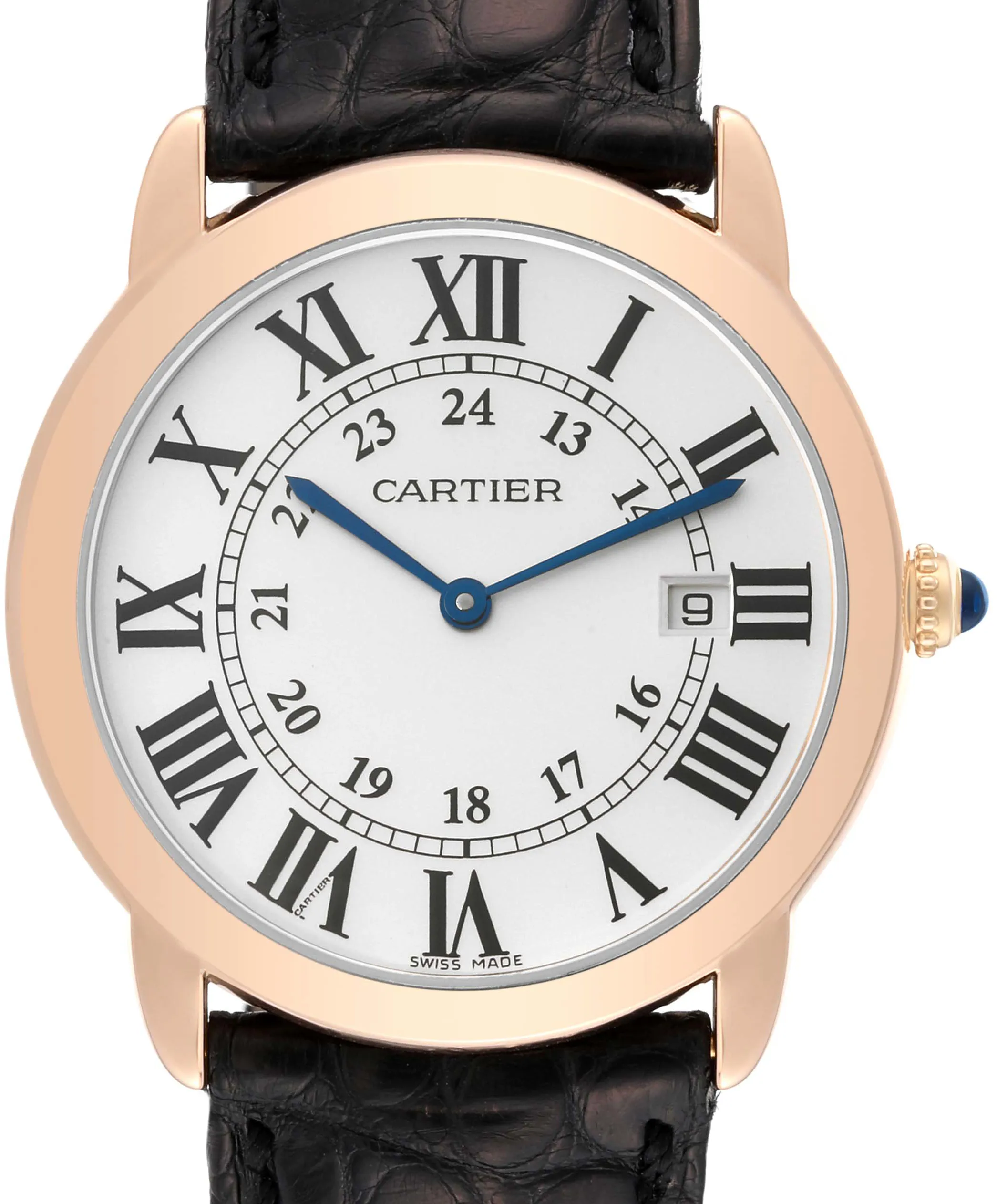 Cartier Ronde Solo W6701008 36mm Rose gold Silvered opaline