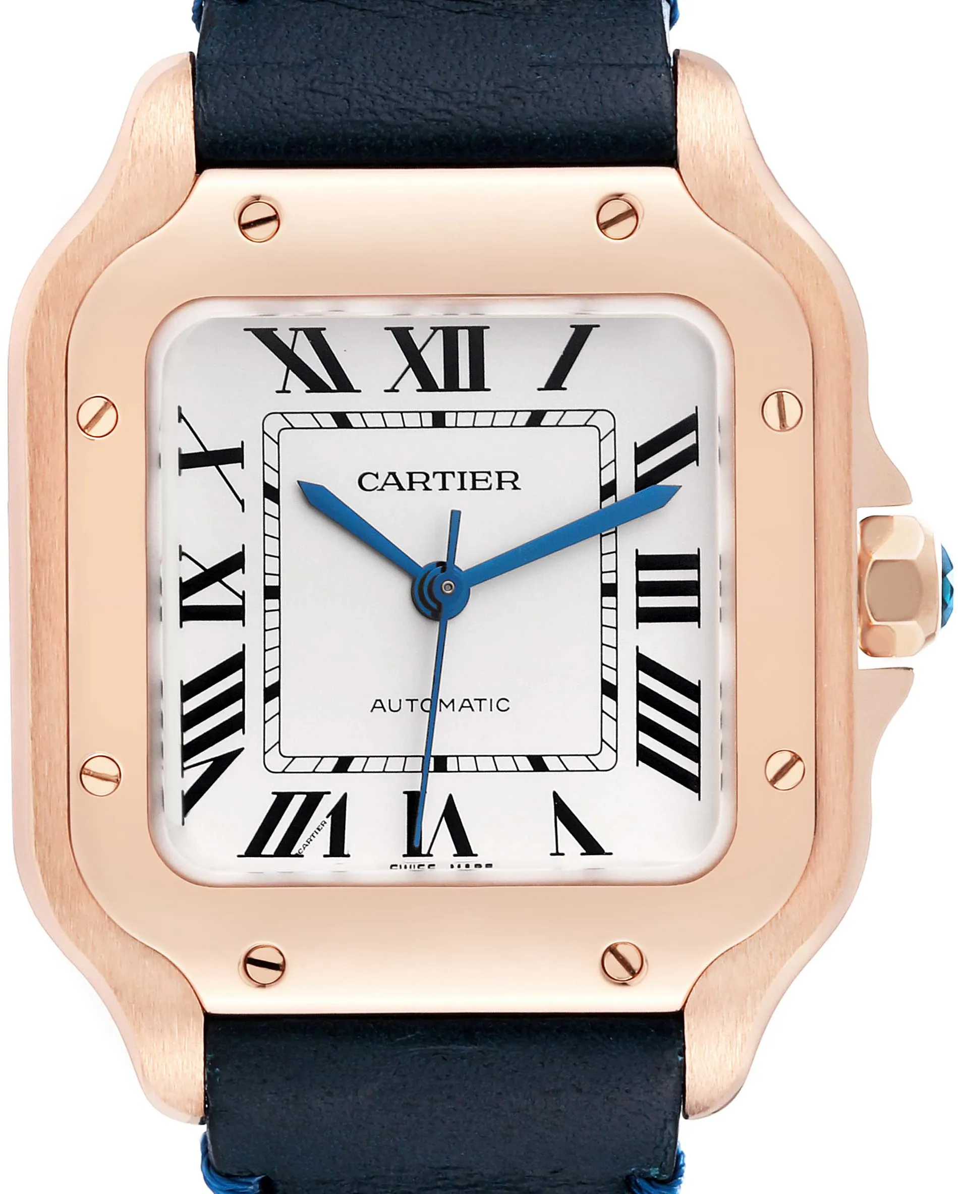 Cartier Santos WGSA0012 35mm Rose gold Silver