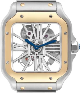 Cartier Skeleton Horloge Santos WHSA0019 Stainless steel