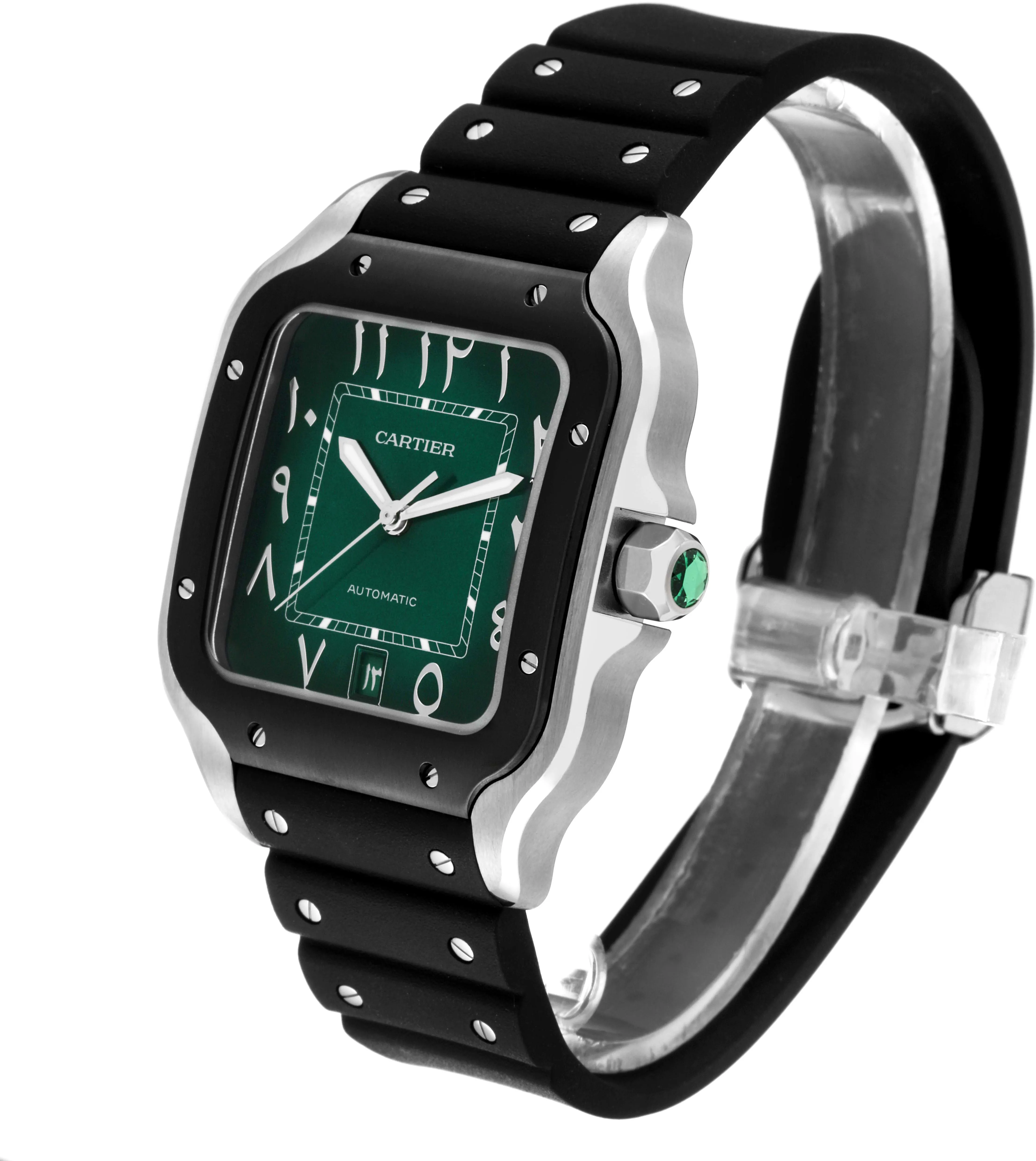 Cartier Santos WSSA0055 40mm Stainless steel Green 3