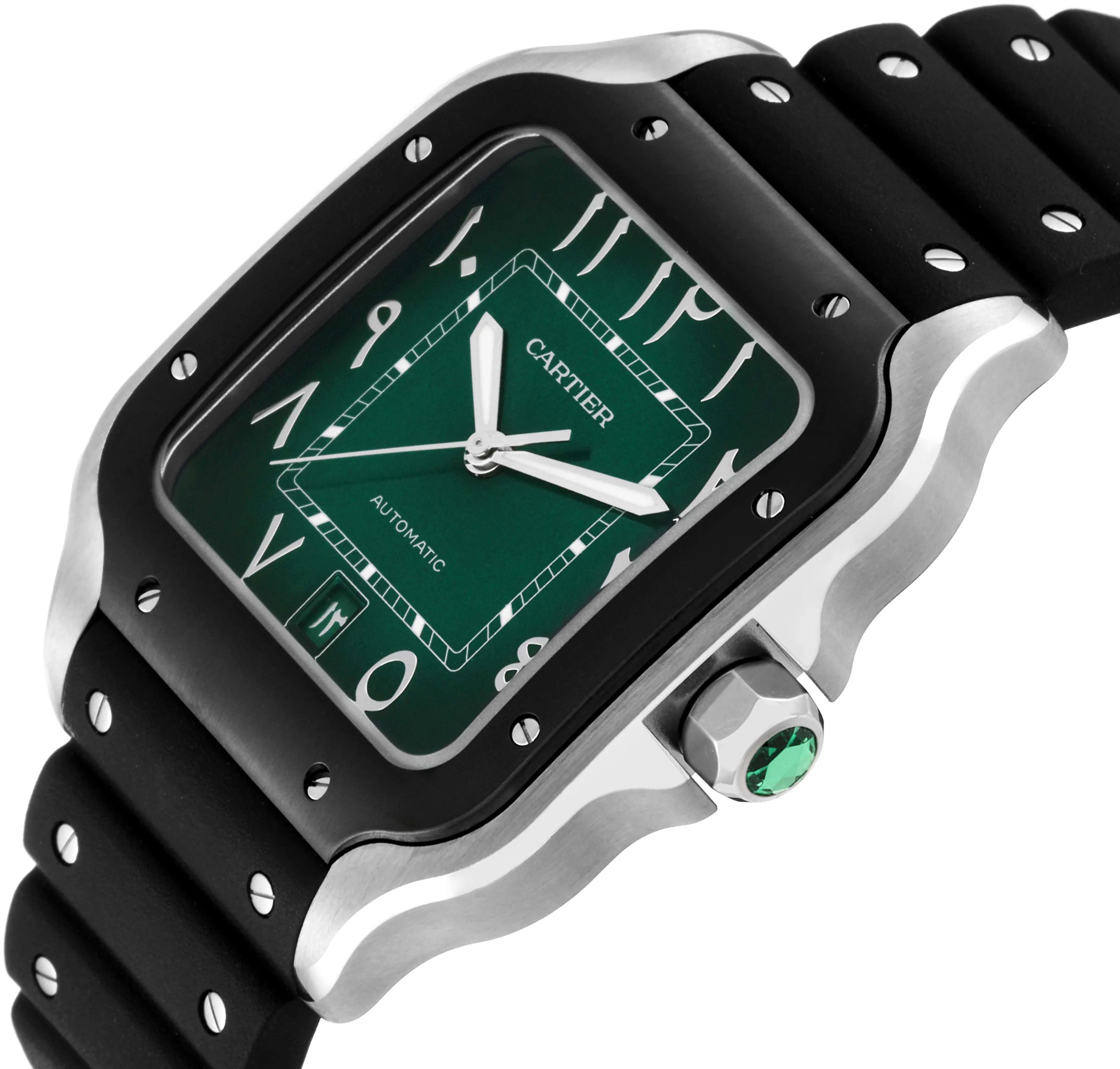 Cartier Santos WSSA0055 40mm Stainless steel Green 4