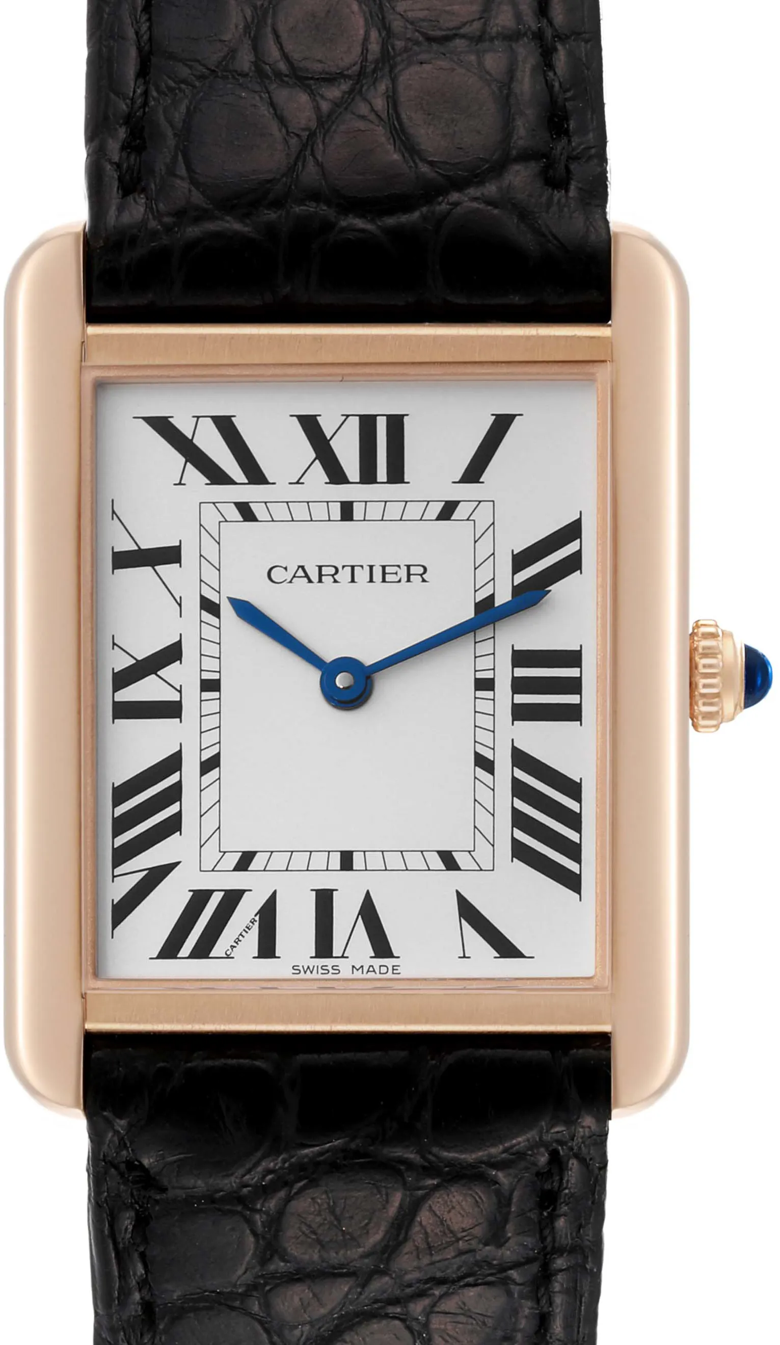 Cartier Tank W5200025 34mm Rose gold and 18k rose gold Silver