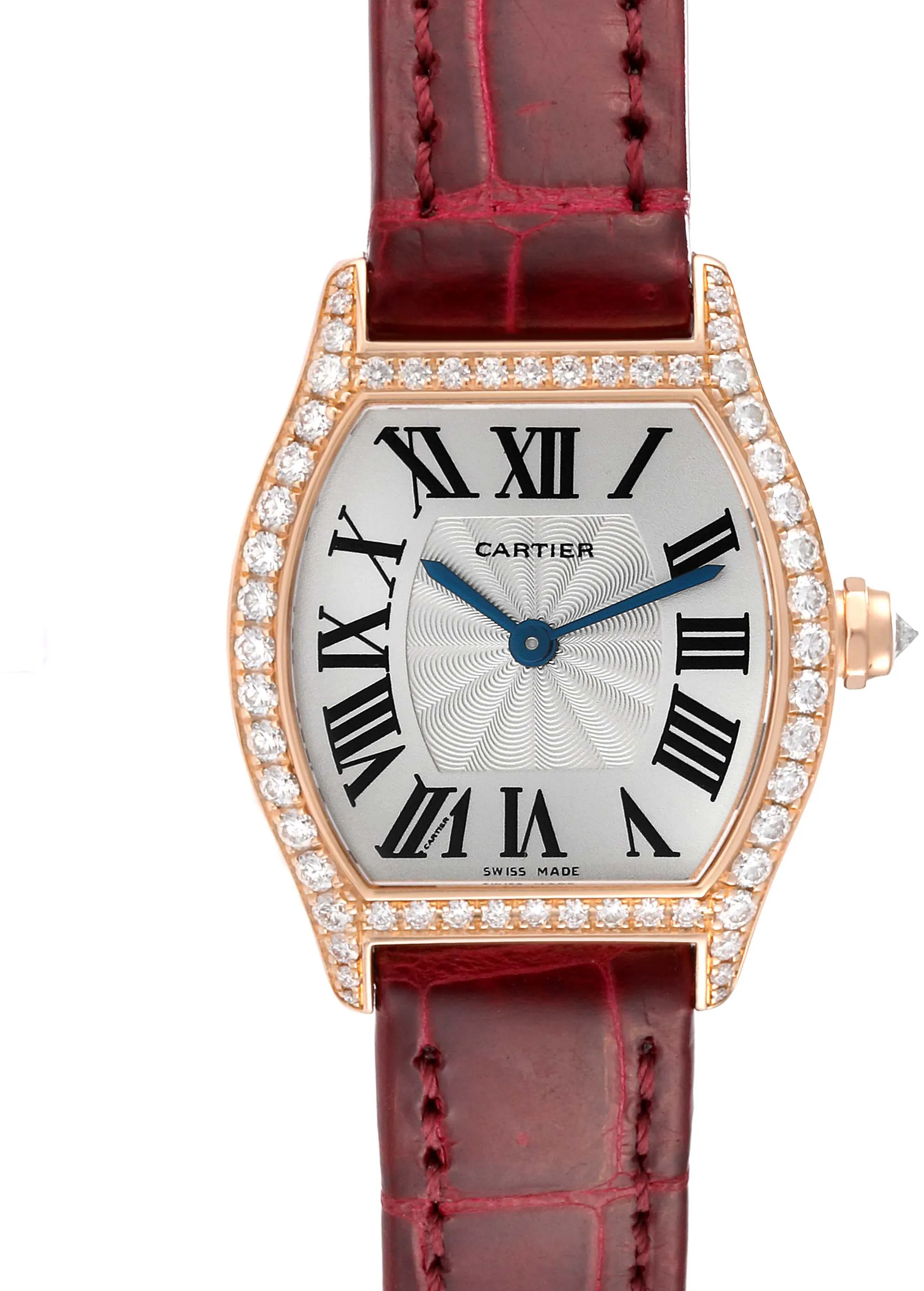 Cartier Tortue WA501006 24mm Rose gold Silver