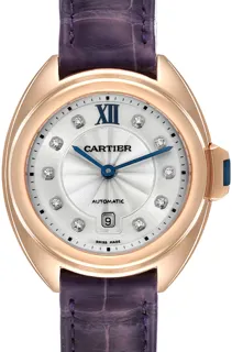 Cartier Cle Rose Gold Automatic Diamond Ladies Watch WJCL0031 18k rose gold Silver