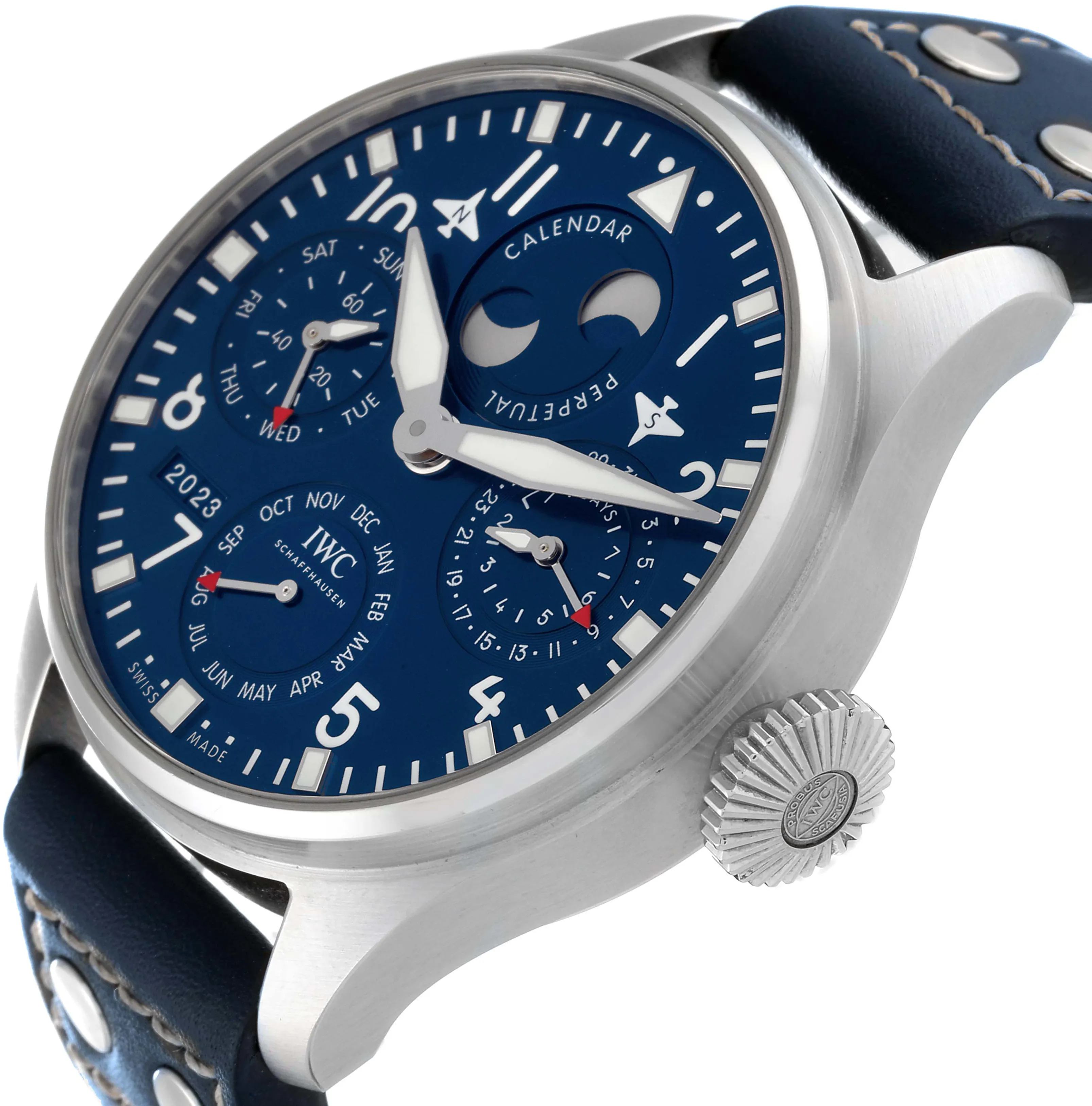 IWC Big Pilot IW503605 46.2mm Stainless steel Blue 4