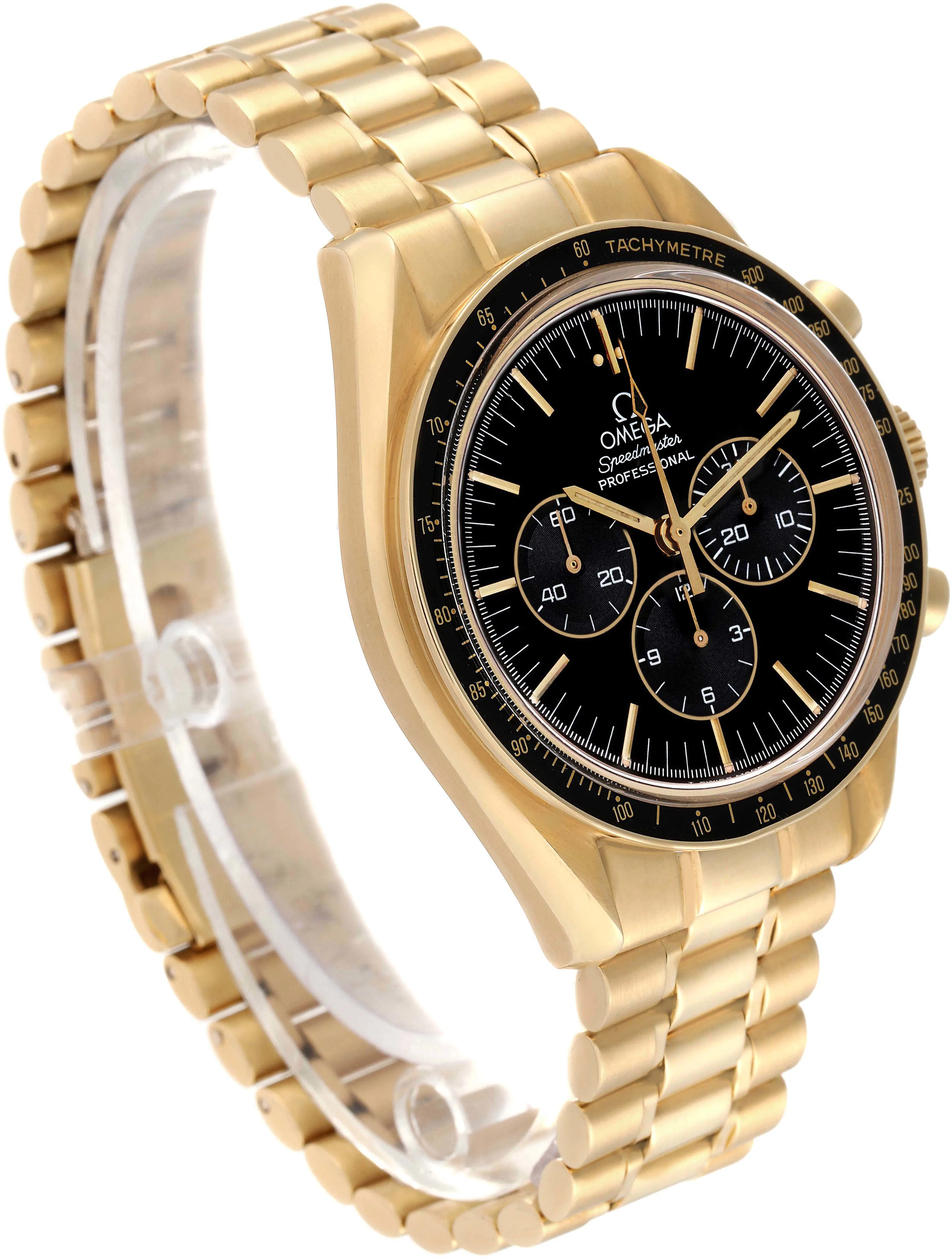 Omega Speedmaster 3191.50 42mm Yellow gold Black 2