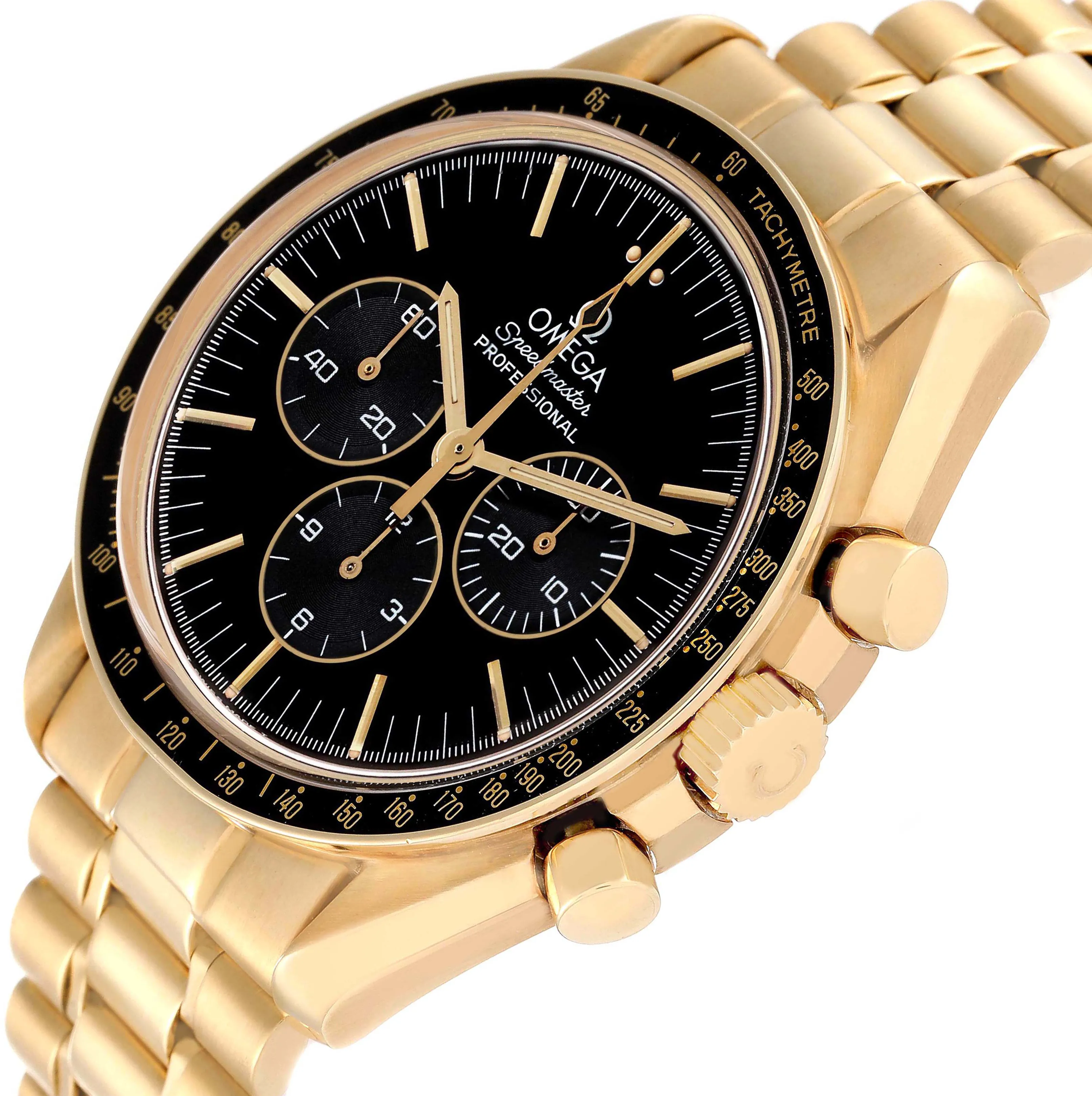 Omega Speedmaster 3191.50 42mm Yellow gold Black 4