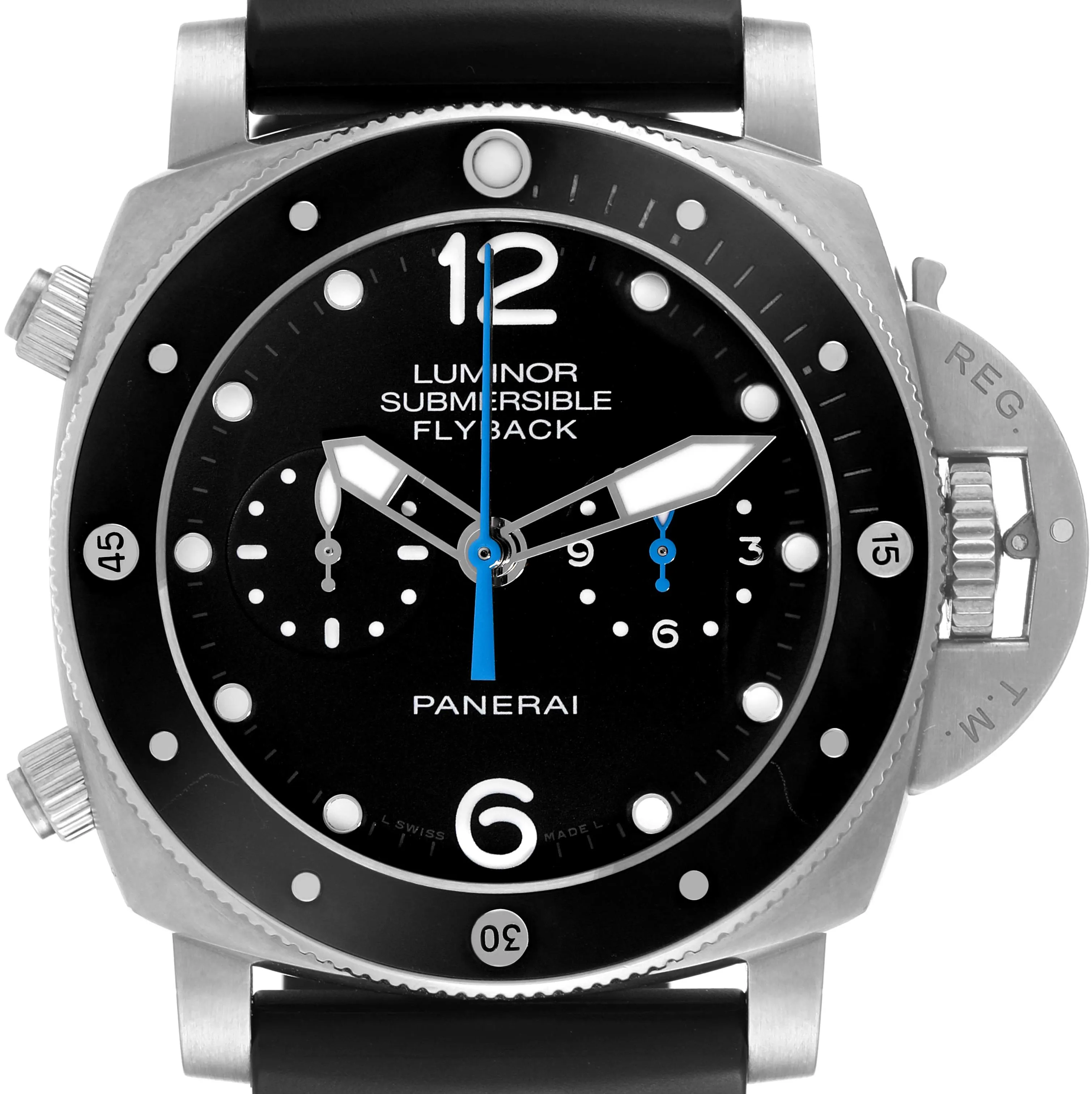 Panerai Submersible PAM 00615 47mm Two part cushion shaped titanium Black