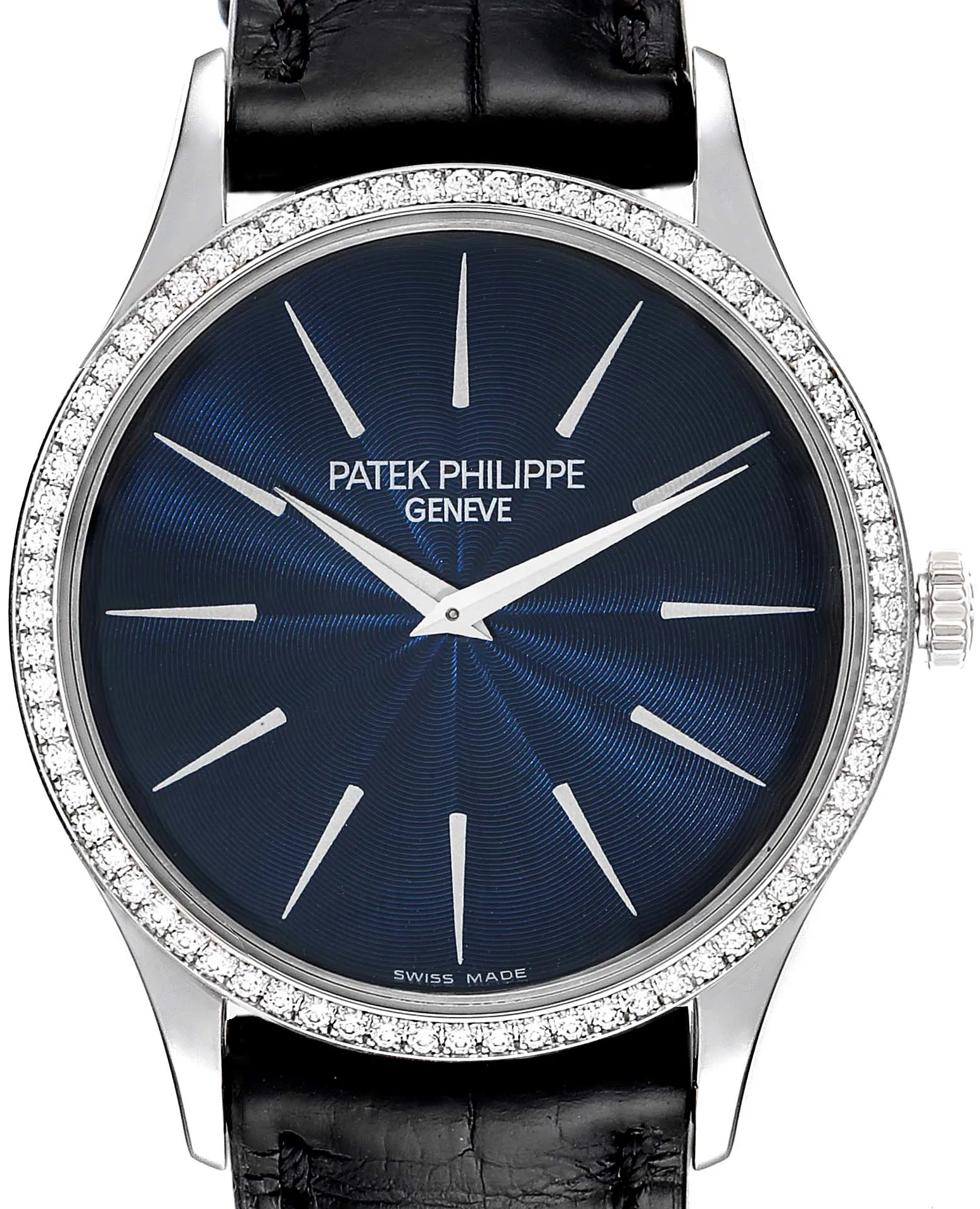 Patek Philippe Calatrava 4896G 33mm White gold and 18k white gold Blue