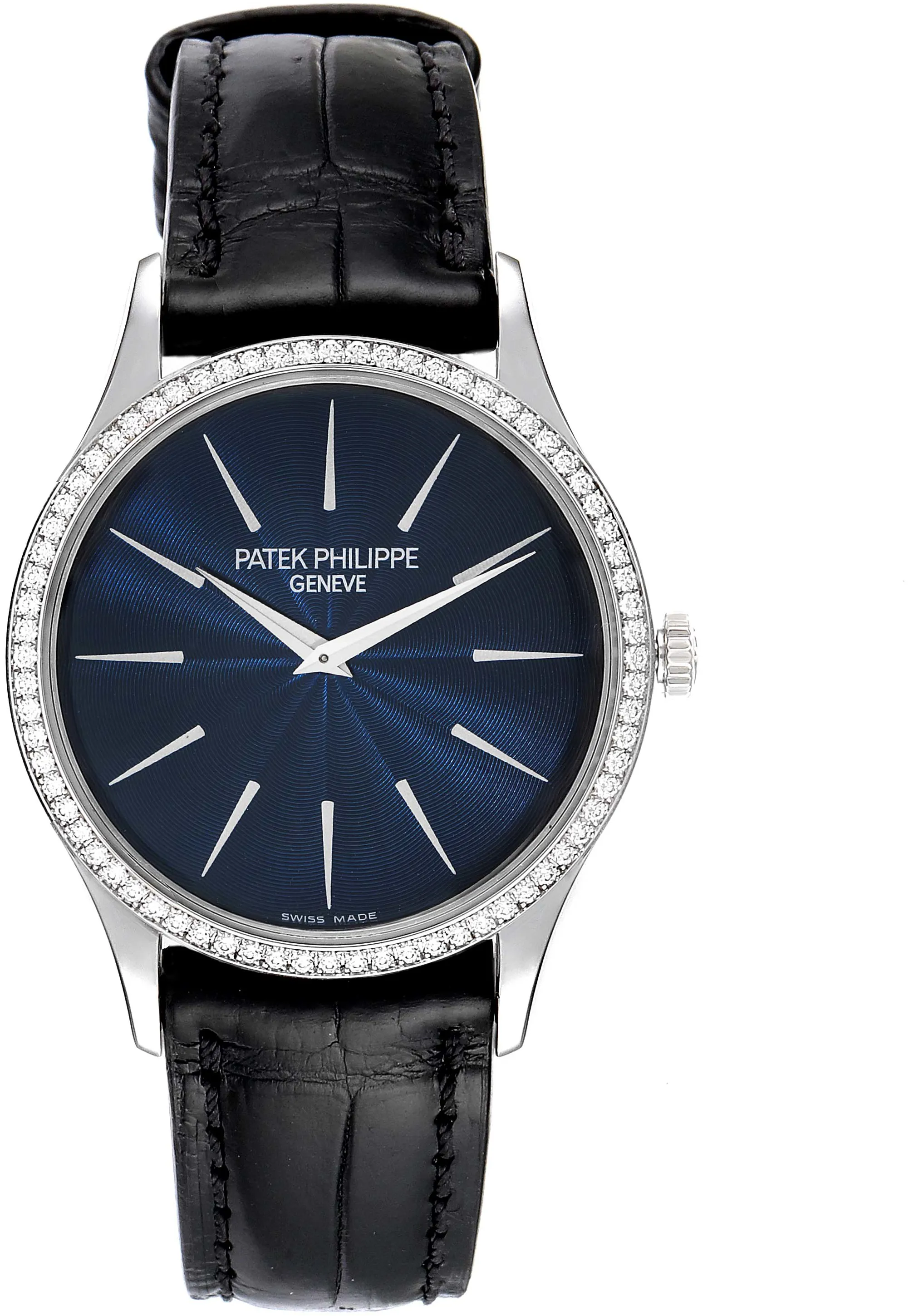 Patek Philippe Calatrava 4896G 33mm White gold and 18k white gold Blue 1