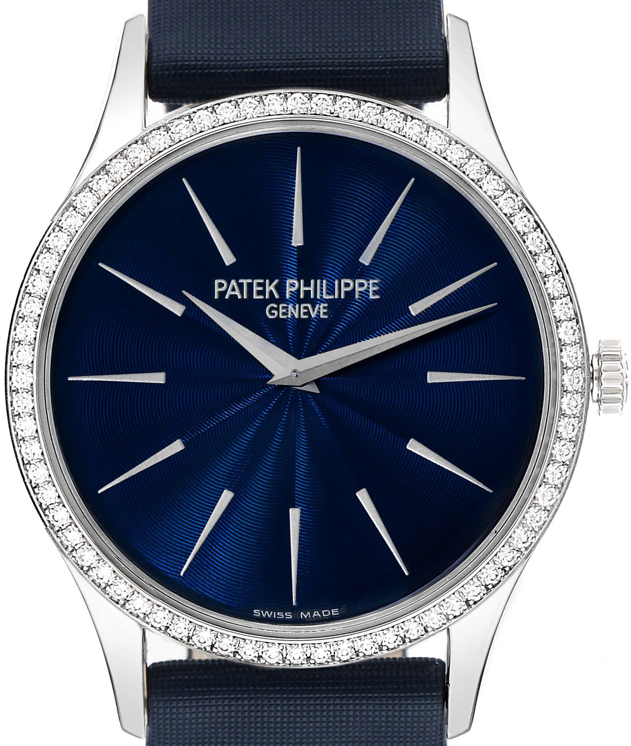 Patek Philippe Calatrava 4897G-001 33mm White gold and 18k white gold Blue