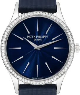 Patek Philippe Calatrava 4897G-001 White gold Blue