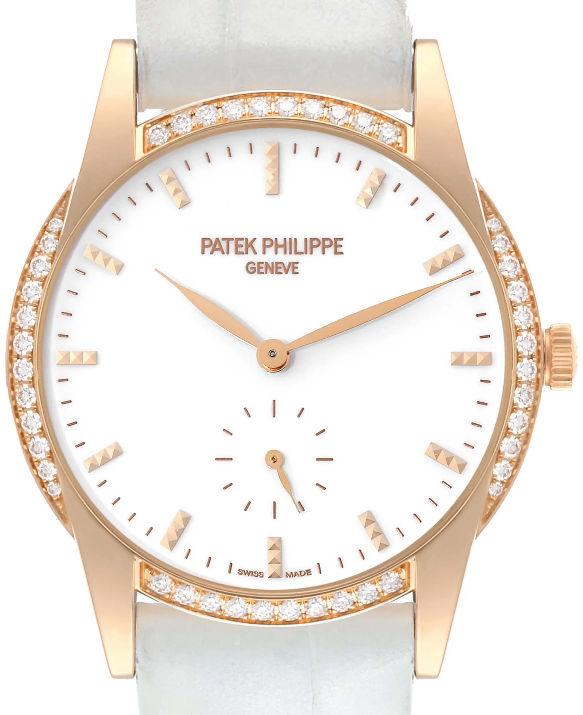 Patek Philippe Calatrava 7122/200R 33mm Rose gold White lacquered