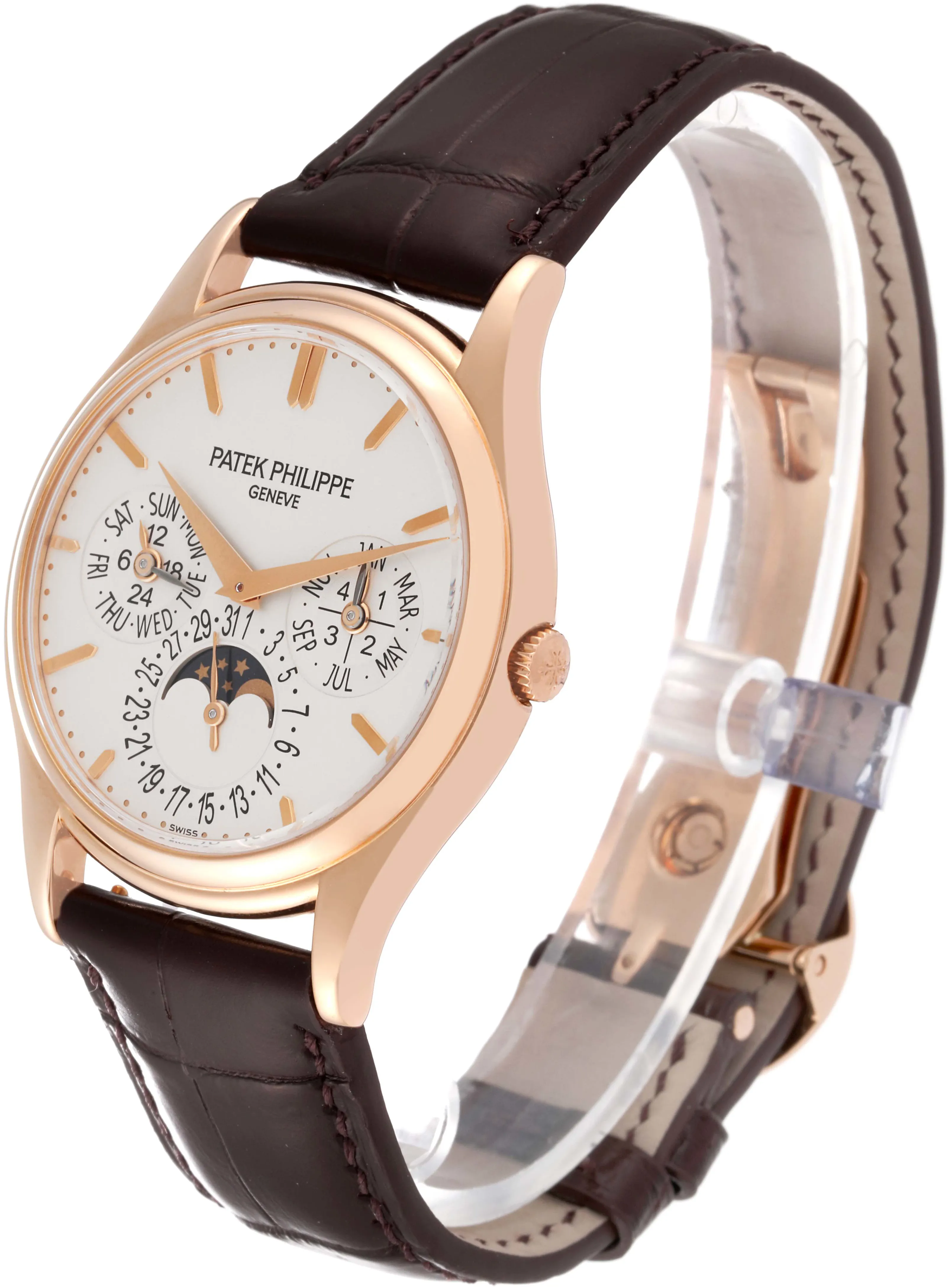 Patek Philippe Perpetual Calendar 5140R-001 37mm Rose gold and 18k rose gold Brown 3