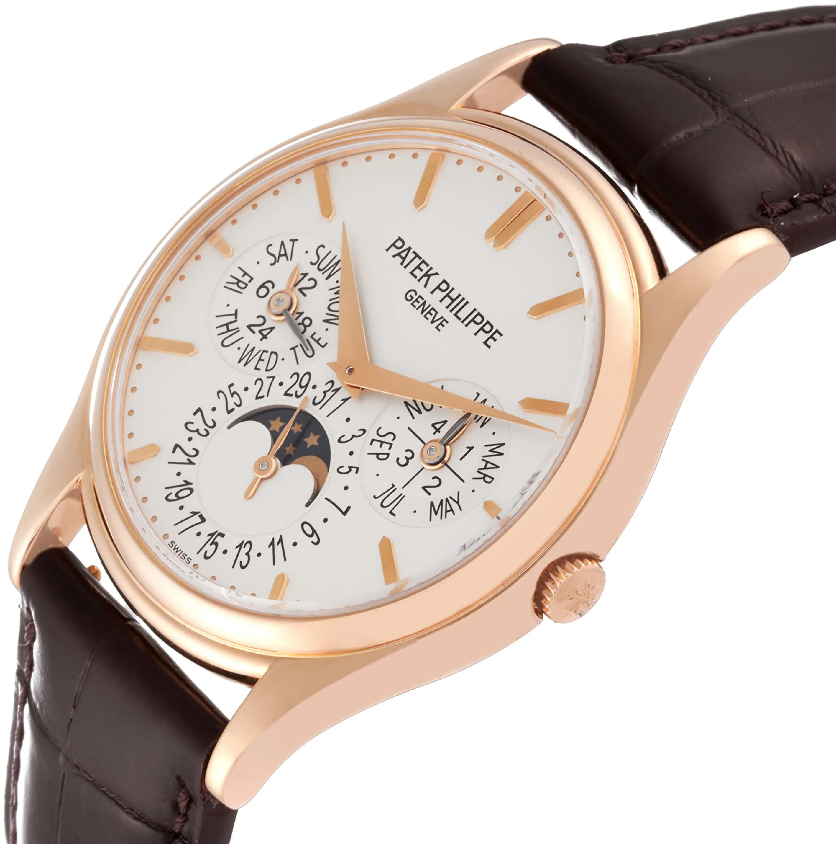 Patek Philippe Perpetual Calendar 5140R-001 37mm Rose gold and 18k rose gold Brown 4