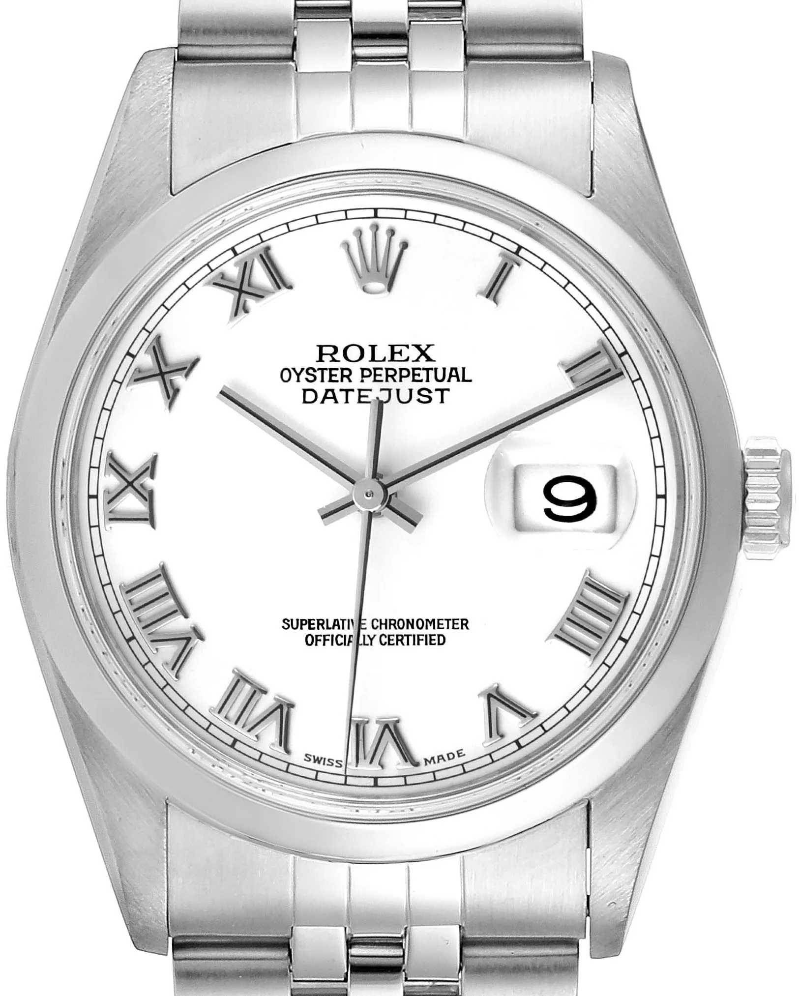 Rolex Datejust 36 16200 36mm Stainless steel White