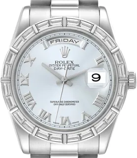 Rolex Day-Date 36 118366 Platinum Ice blue