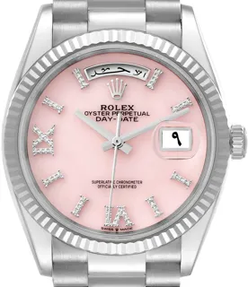 Rolex Day-Date 36 128239 White gold Pink