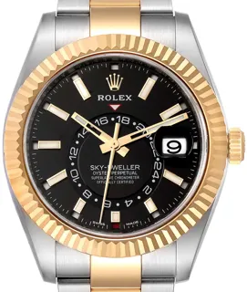 Rolex Sky-Dweller 326933 Stainless steel and 18k yellow gold Black