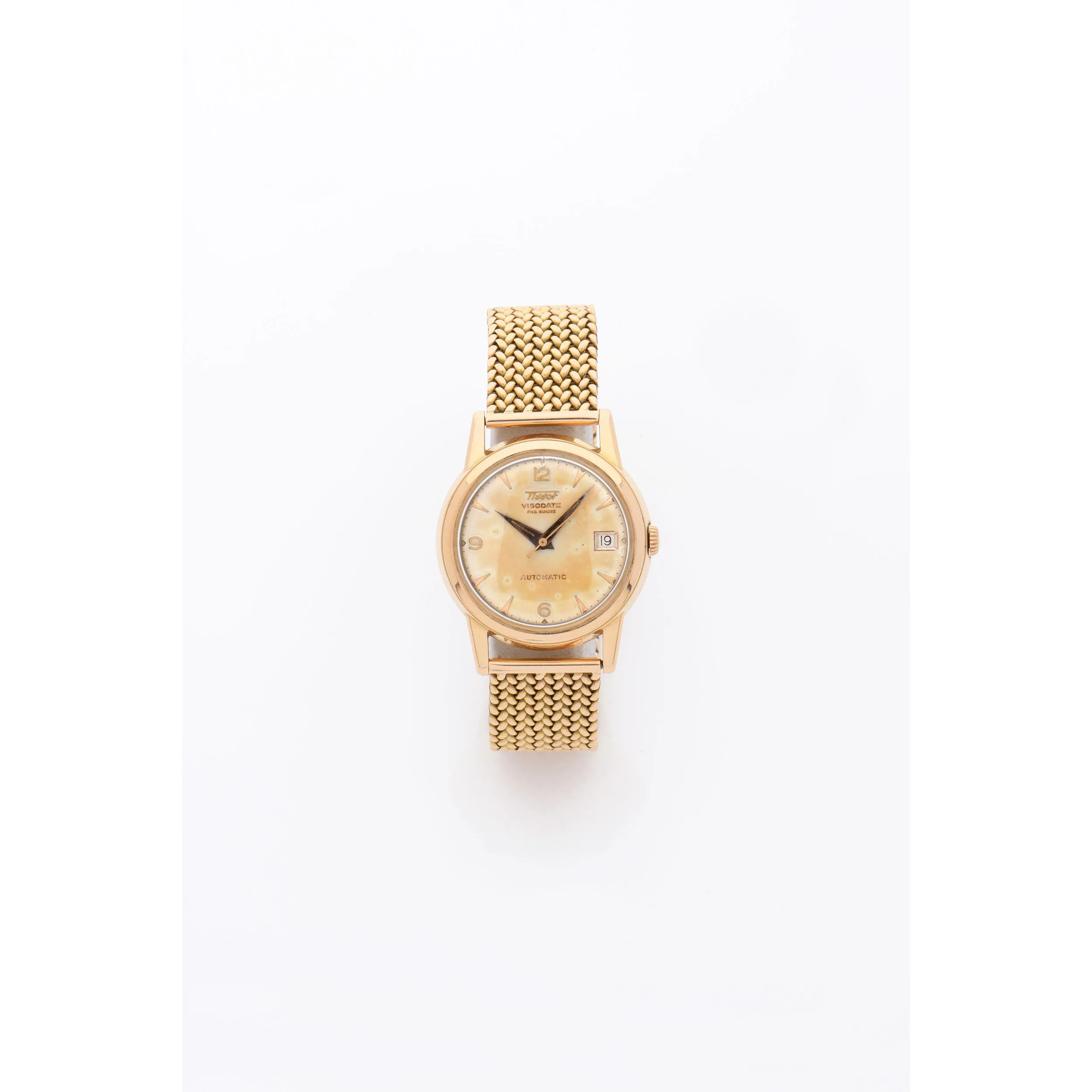 Tissot Visodate 34mm Yellow gold Beige