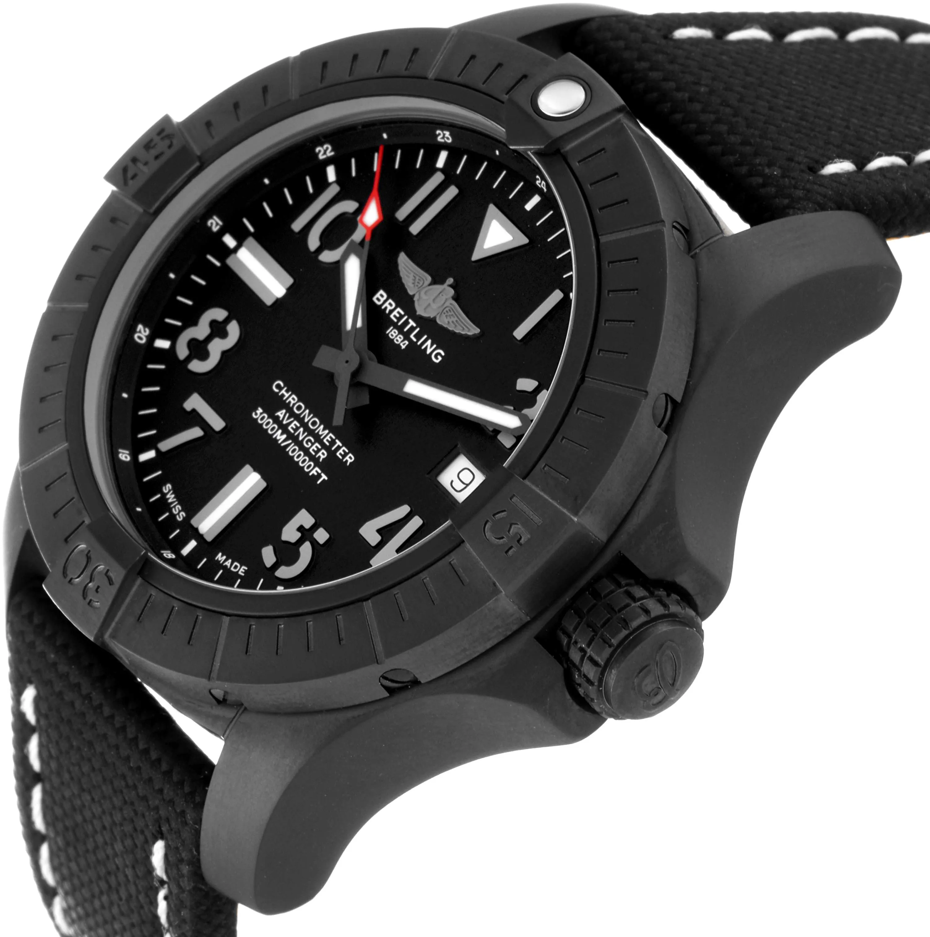 Breitling Avenger V17319 45mm Titanium and Black DLC Black 4