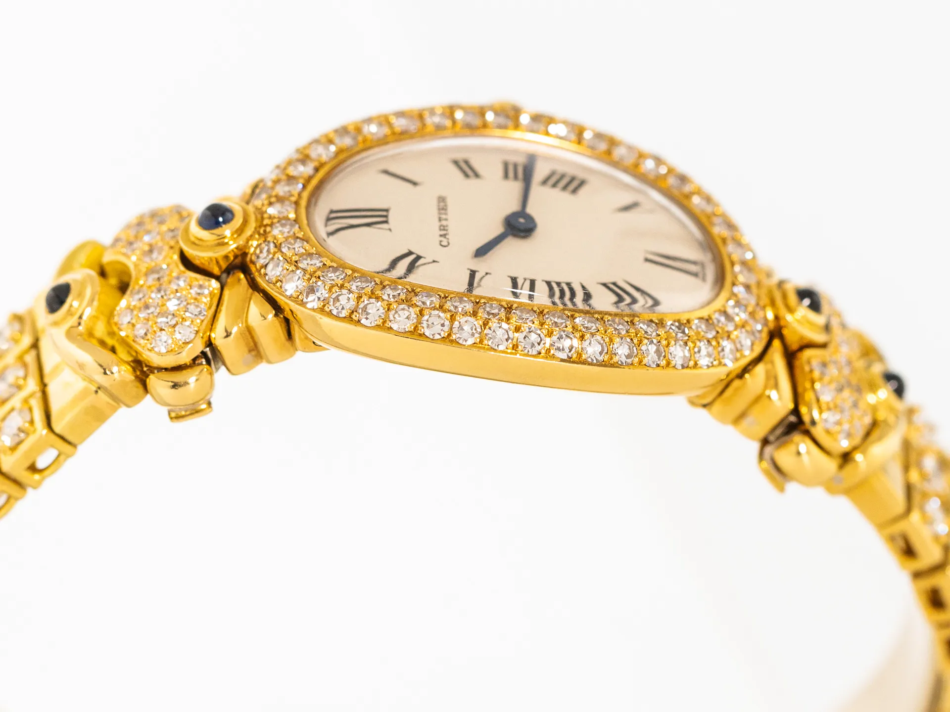 Cartier Baignoire 866044 21mm Yellow gold Silver 3