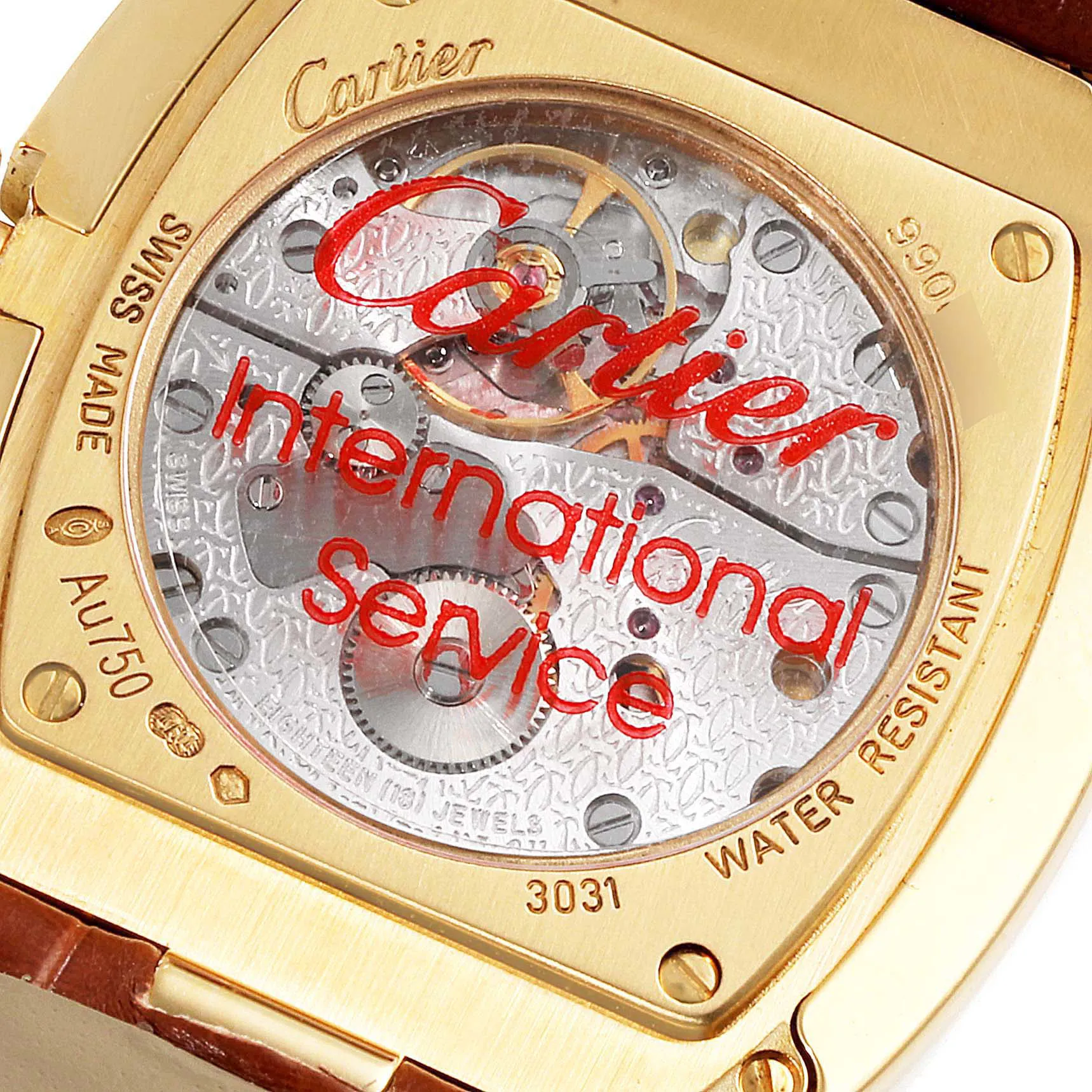 Cartier Baignoire WB520005 44mm Yellow gold Silver 5