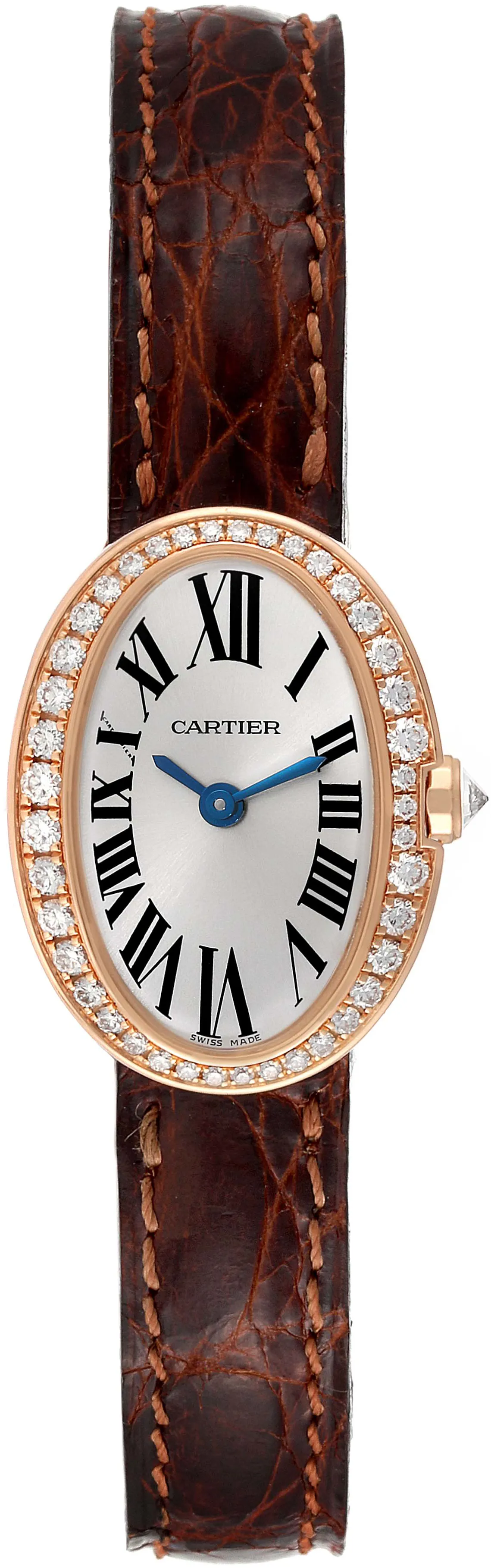 Cartier Baignoire wb520028 25mm Rose gold Silver 1