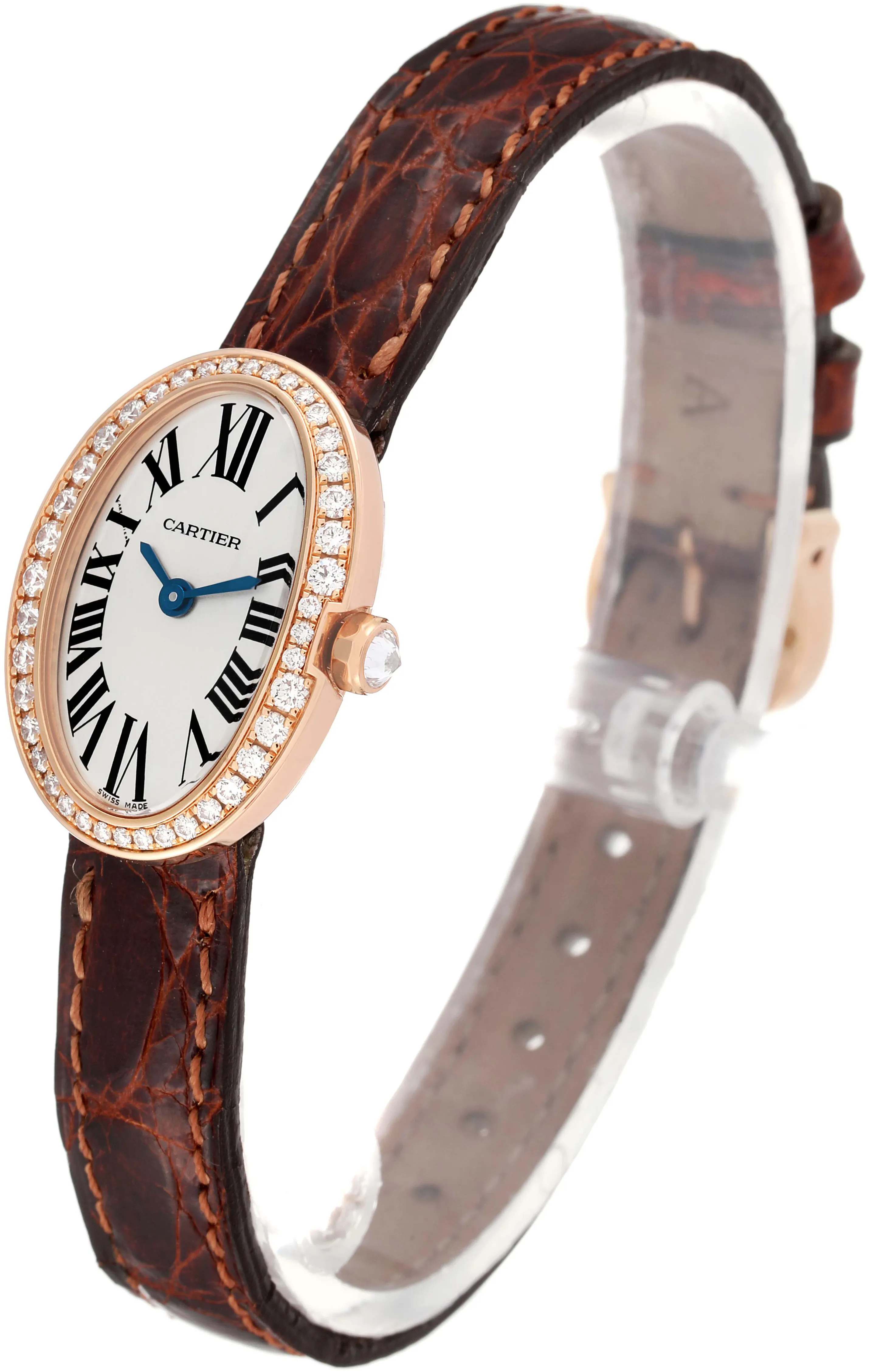 Cartier Baignoire wb520028 25mm Rose gold Silver 3