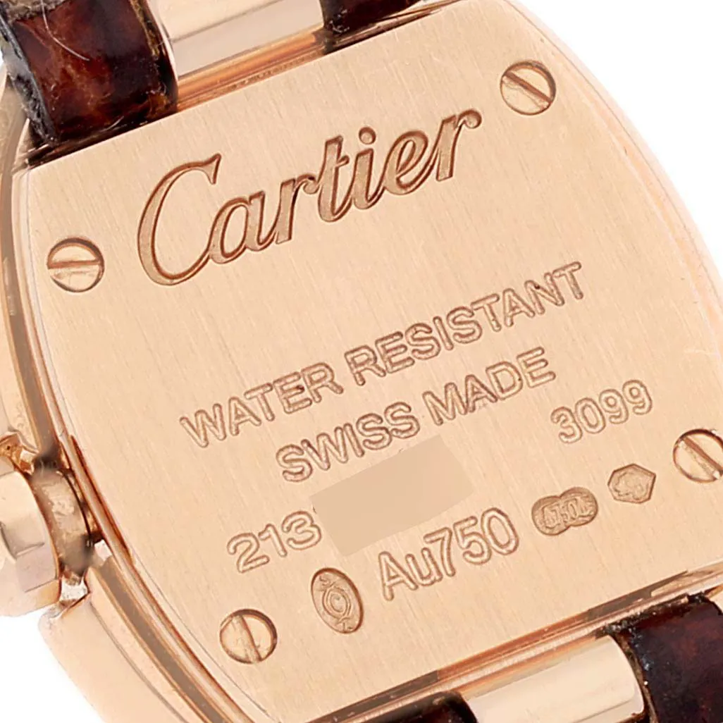 Cartier Baignoire wb520028 25mm Rose gold Silver 5