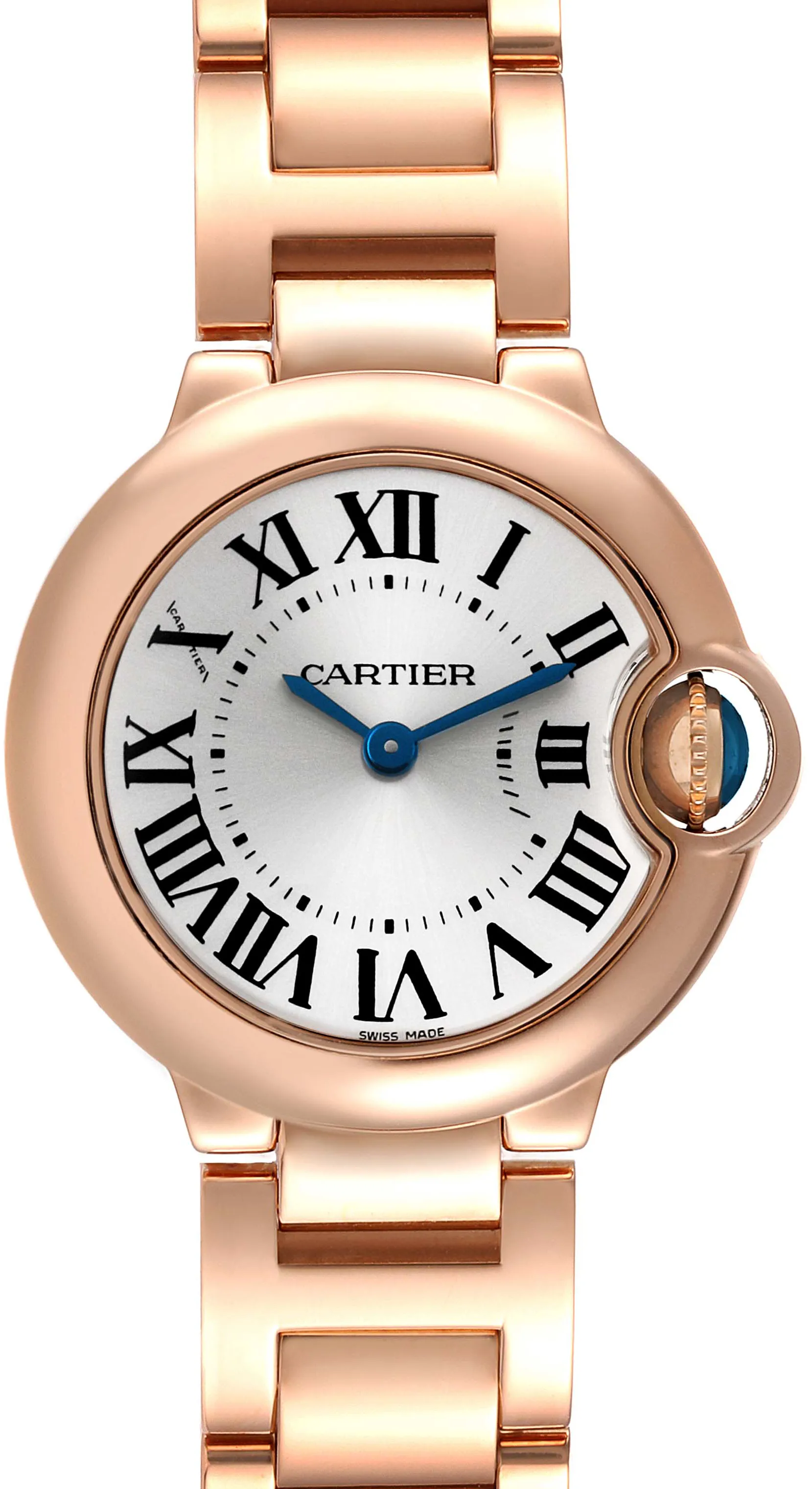 Cartier Ballon Bleu W69002Z2 28mm Rose gold and 18k rose gold Silver