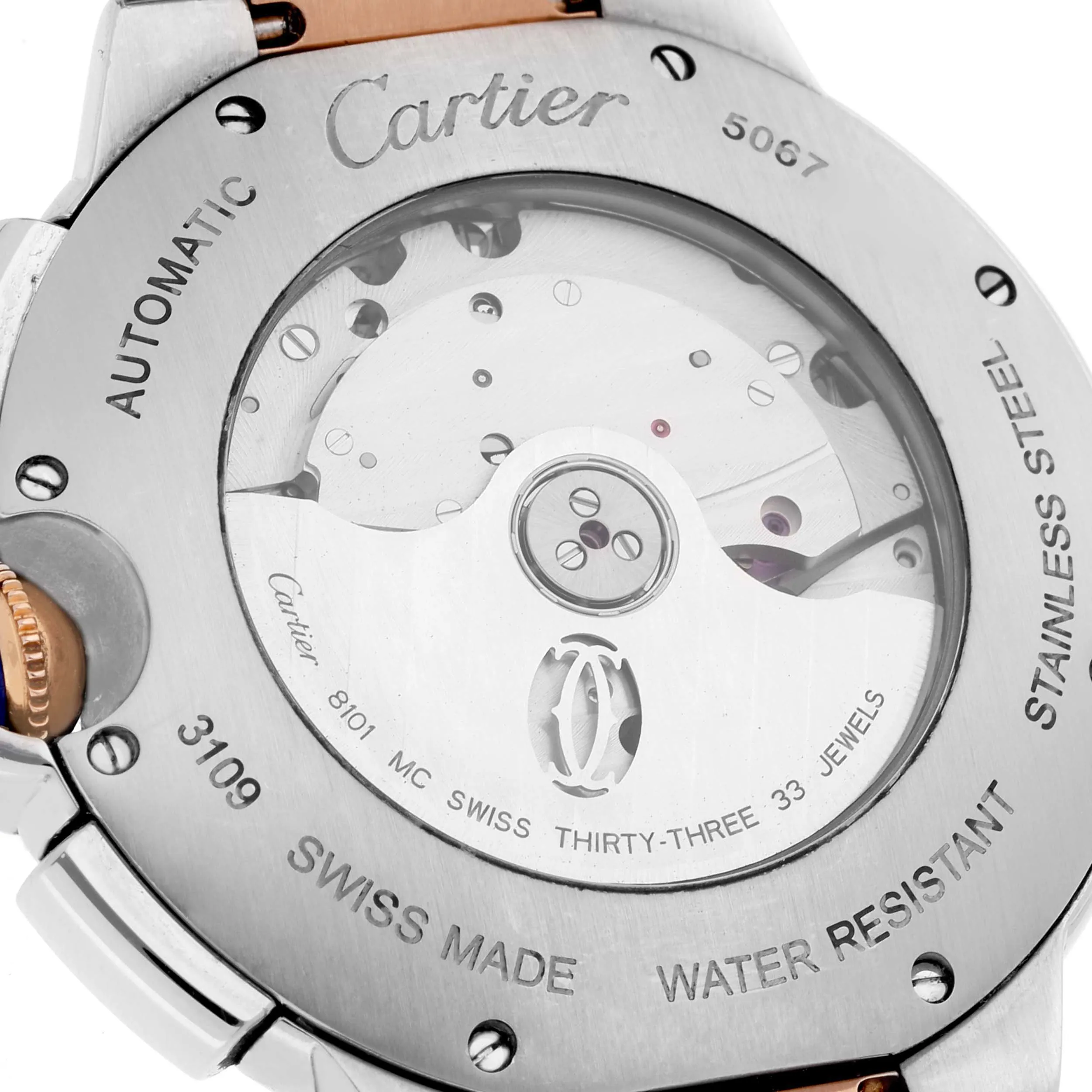 Cartier Ballon Bleu w6920063 44mm Stainless steel Silver Guilloche 5