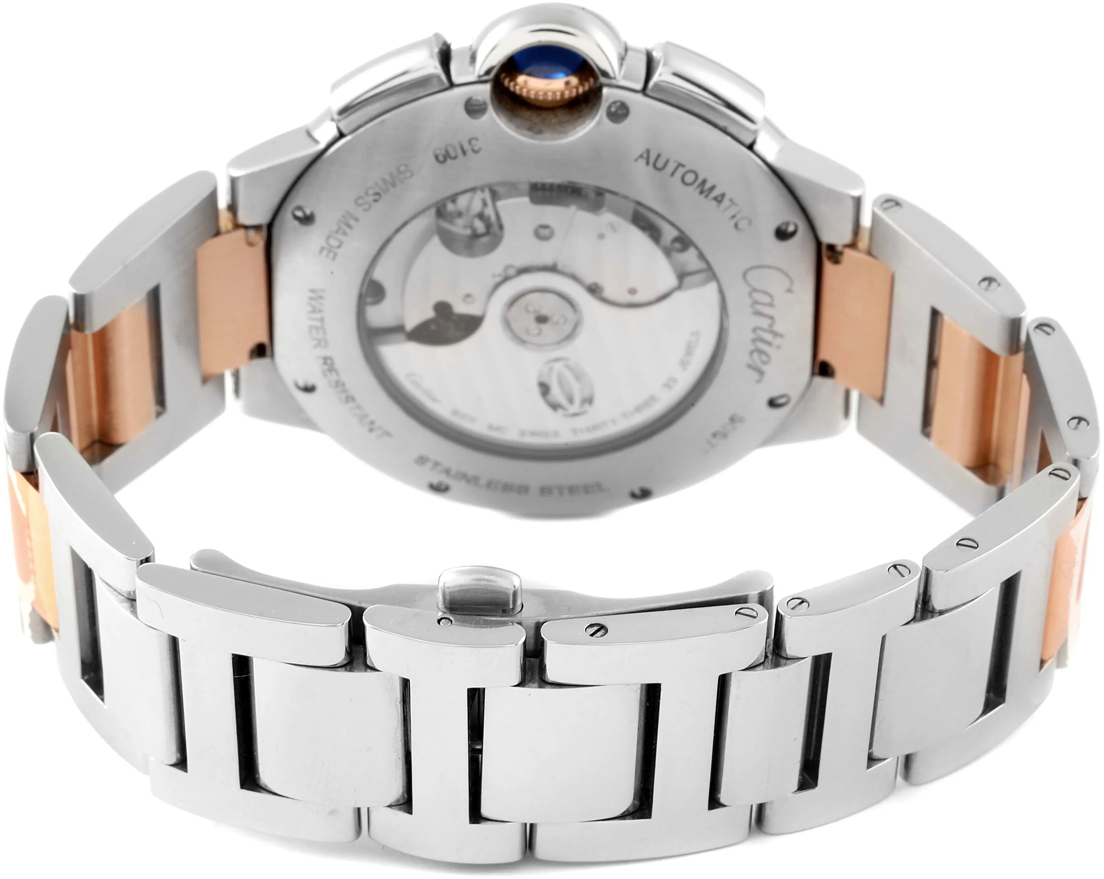 Cartier Ballon Bleu w6920063 44mm Stainless steel Silver Guilloche 6