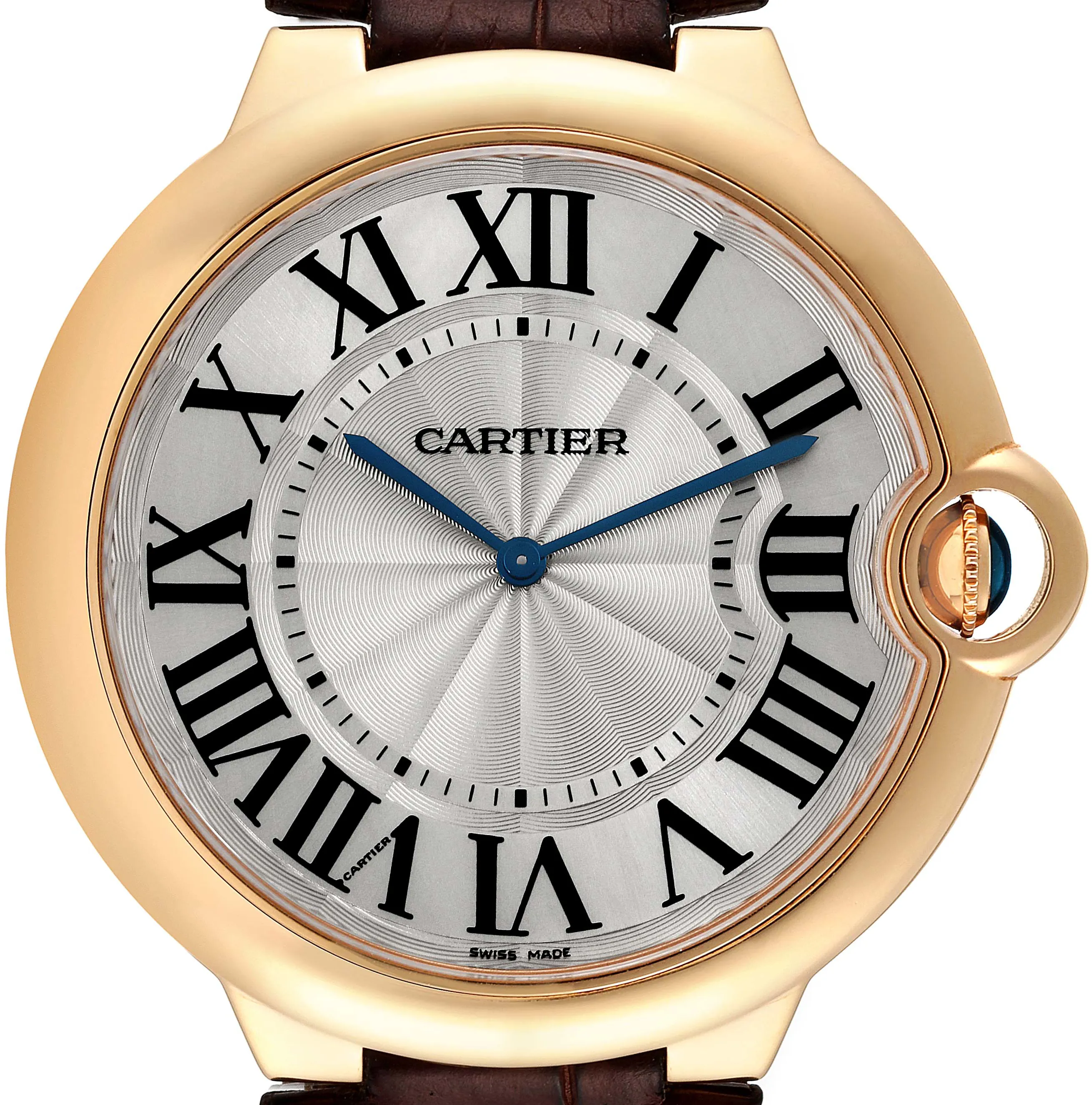 Cartier Ballon Bleu W690054 46mm Rose gold Silver Guilloche