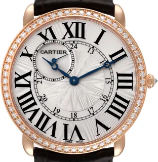 Cartier Ronde Louis WR007001 Rose gold Silvered flinqué