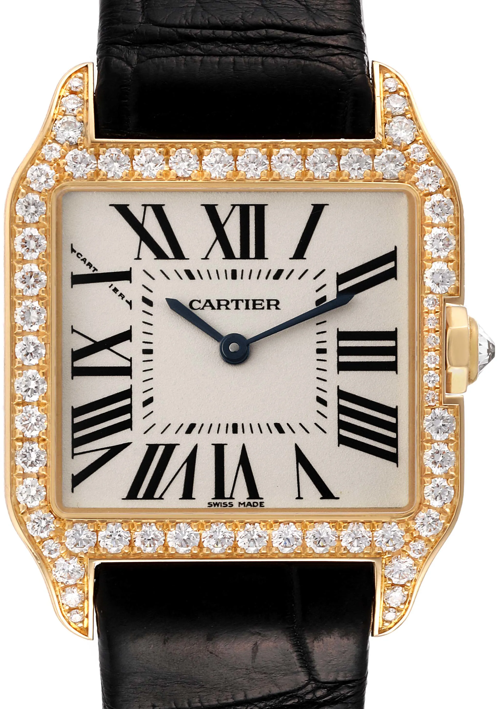 Cartier Santos WH100351 31mm Yellow gold Silver