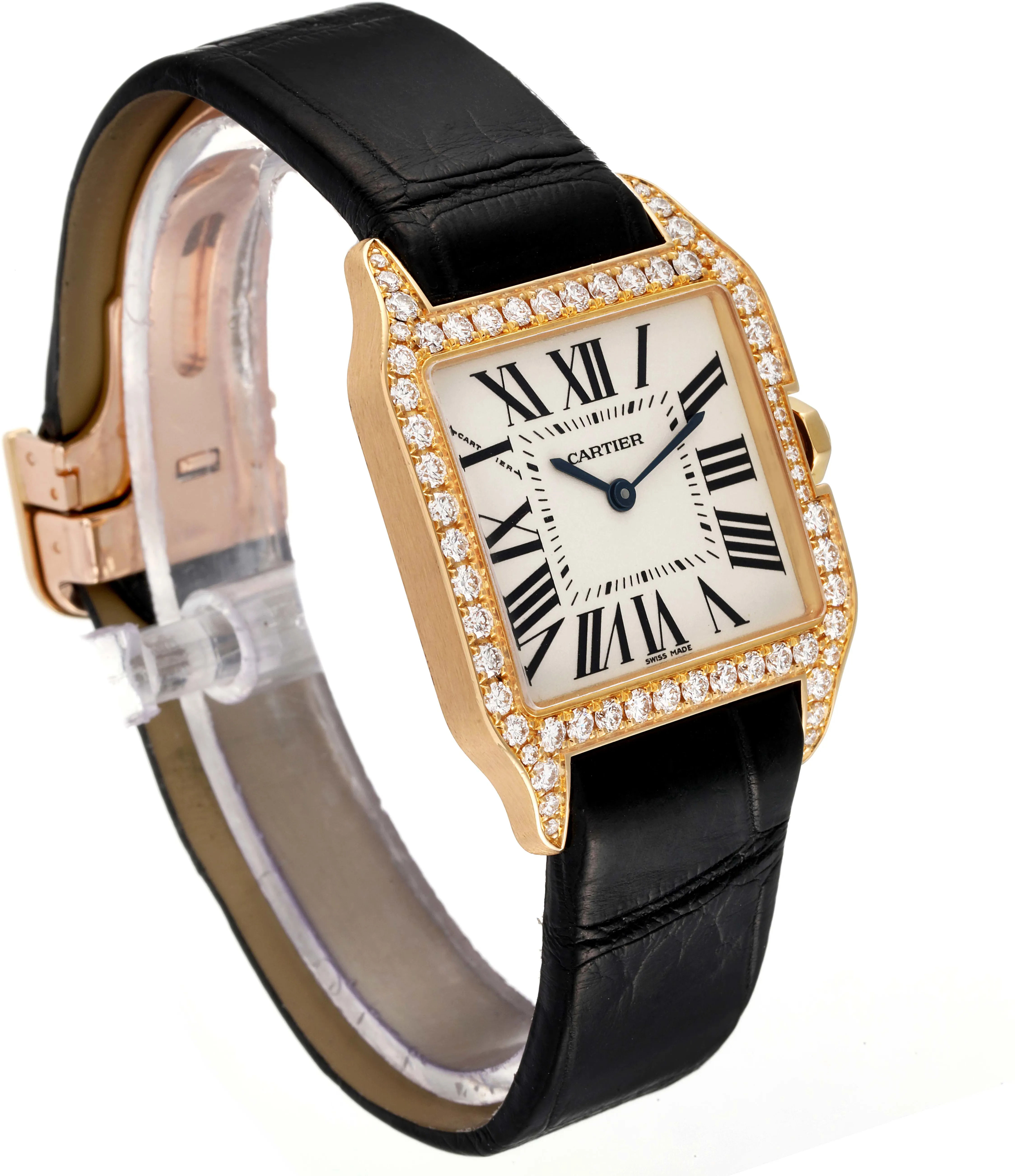 Cartier Santos WH100351 31mm Yellow gold Silver 2