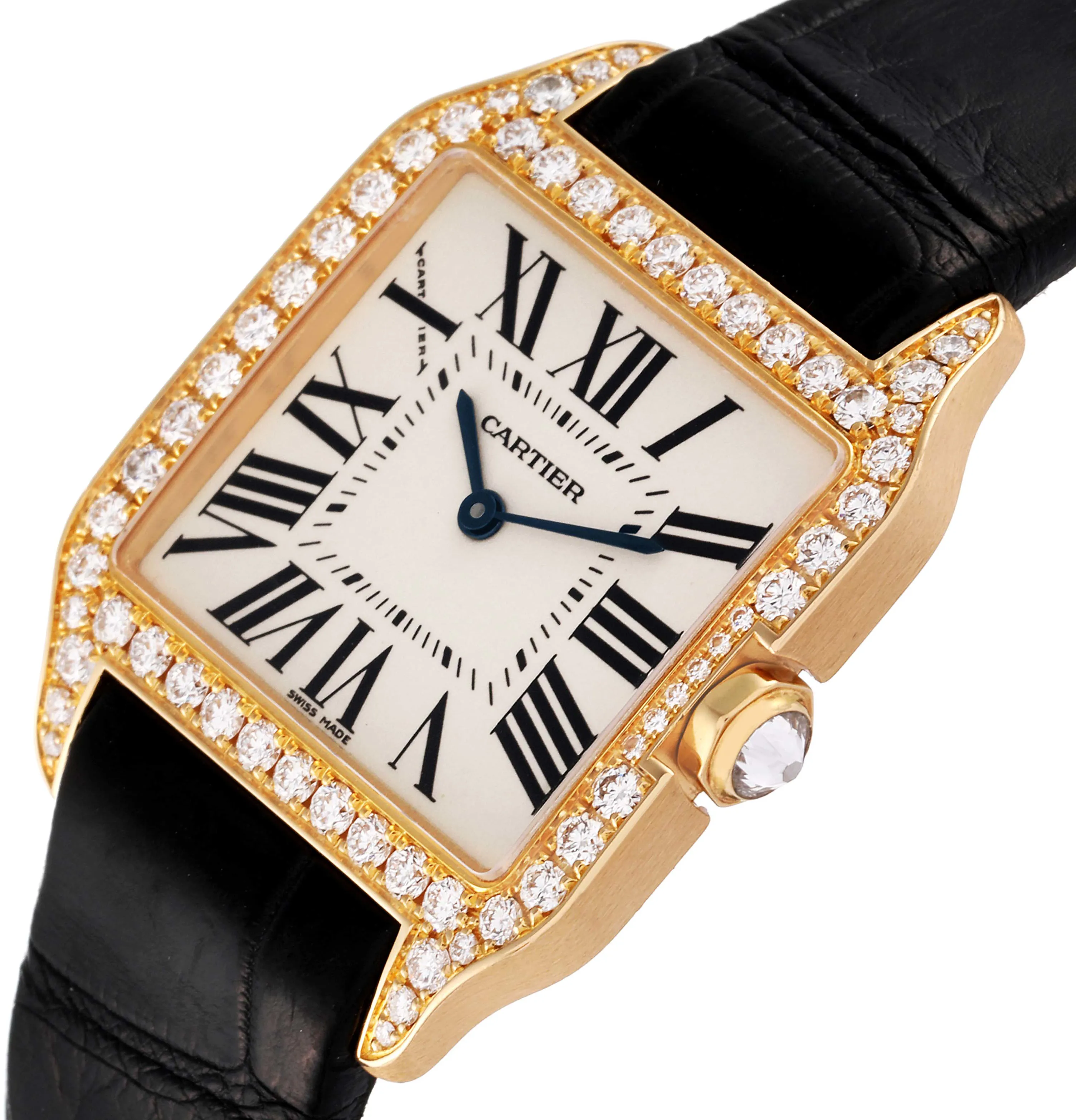 Cartier Santos WH100351 31mm Yellow gold Silver 4