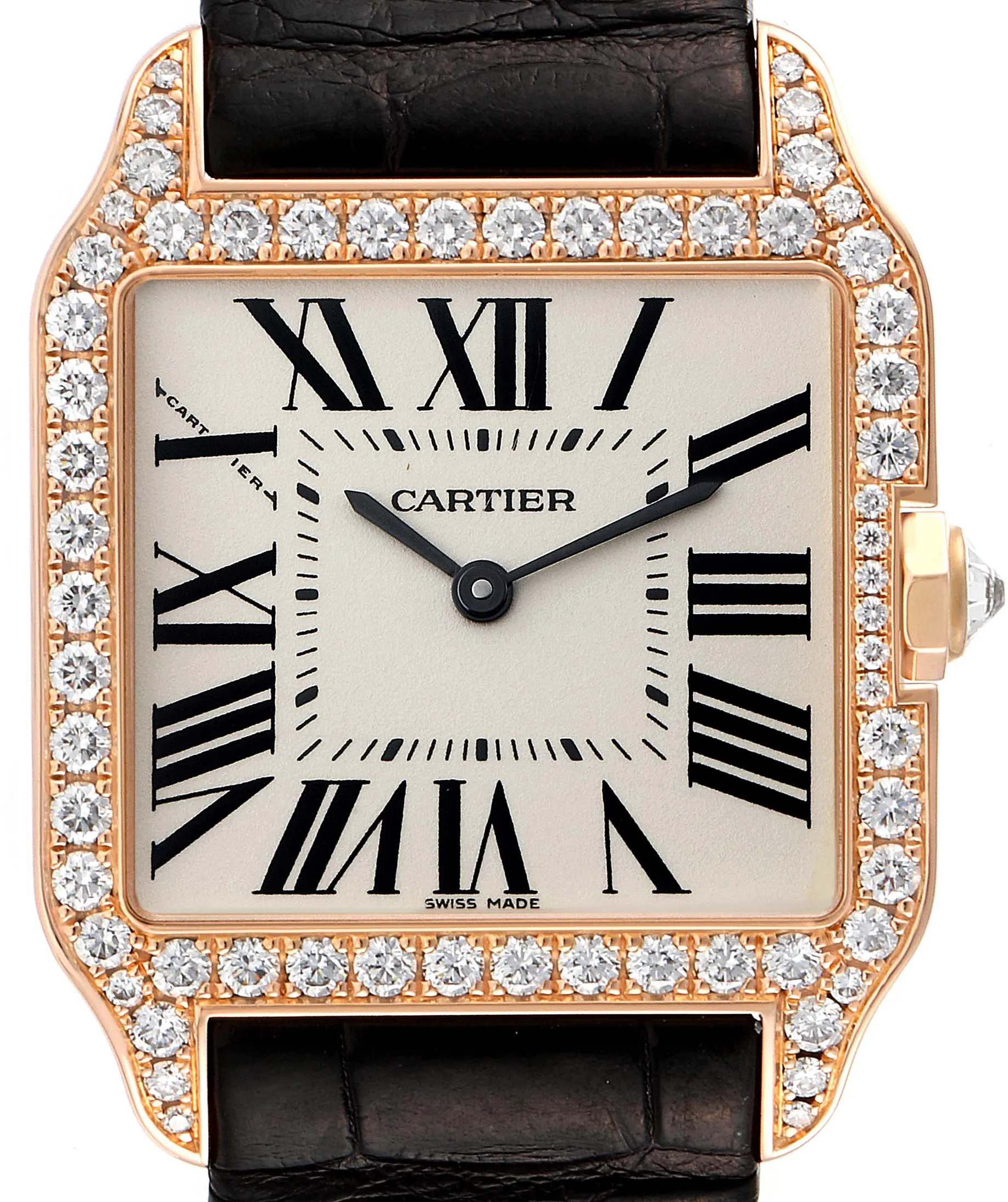 Cartier Santos WH100351 31mm Rose gold Silver