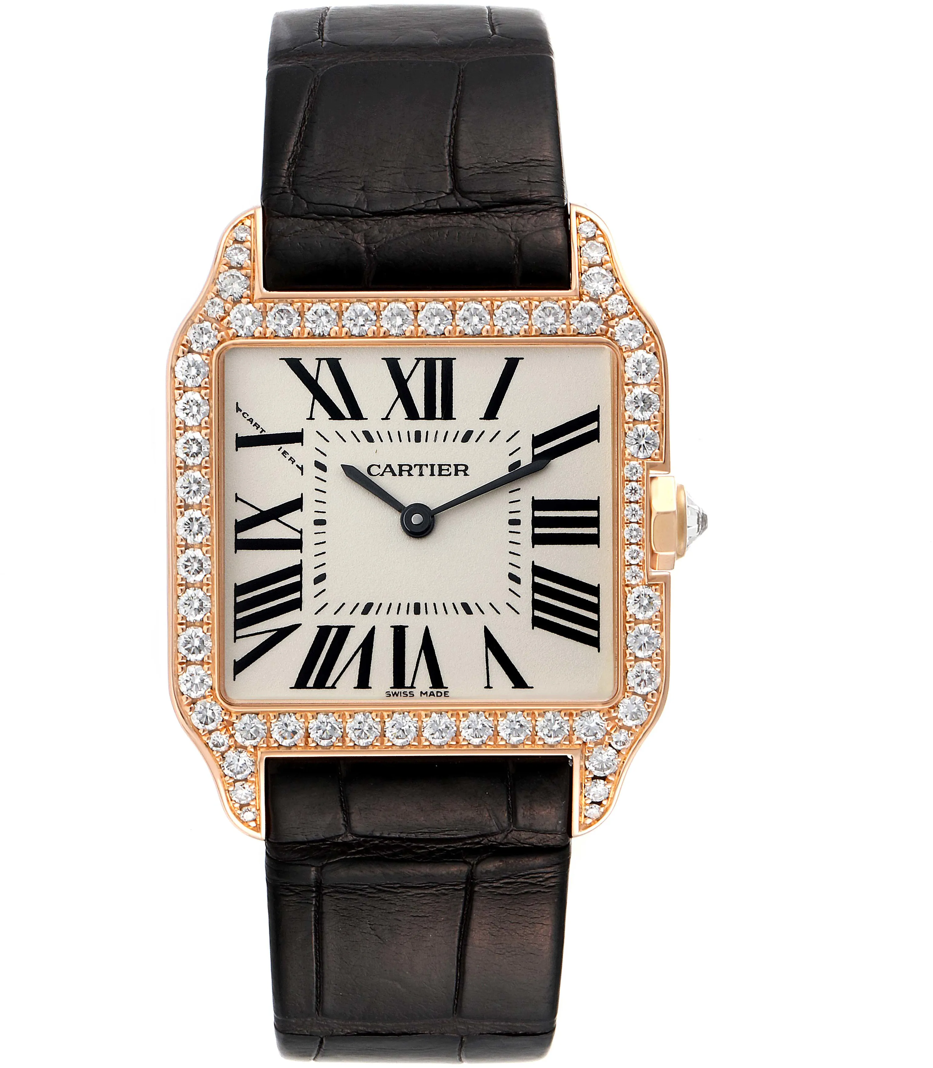 Cartier Santos WH100351 31mm Rose gold Silver 1