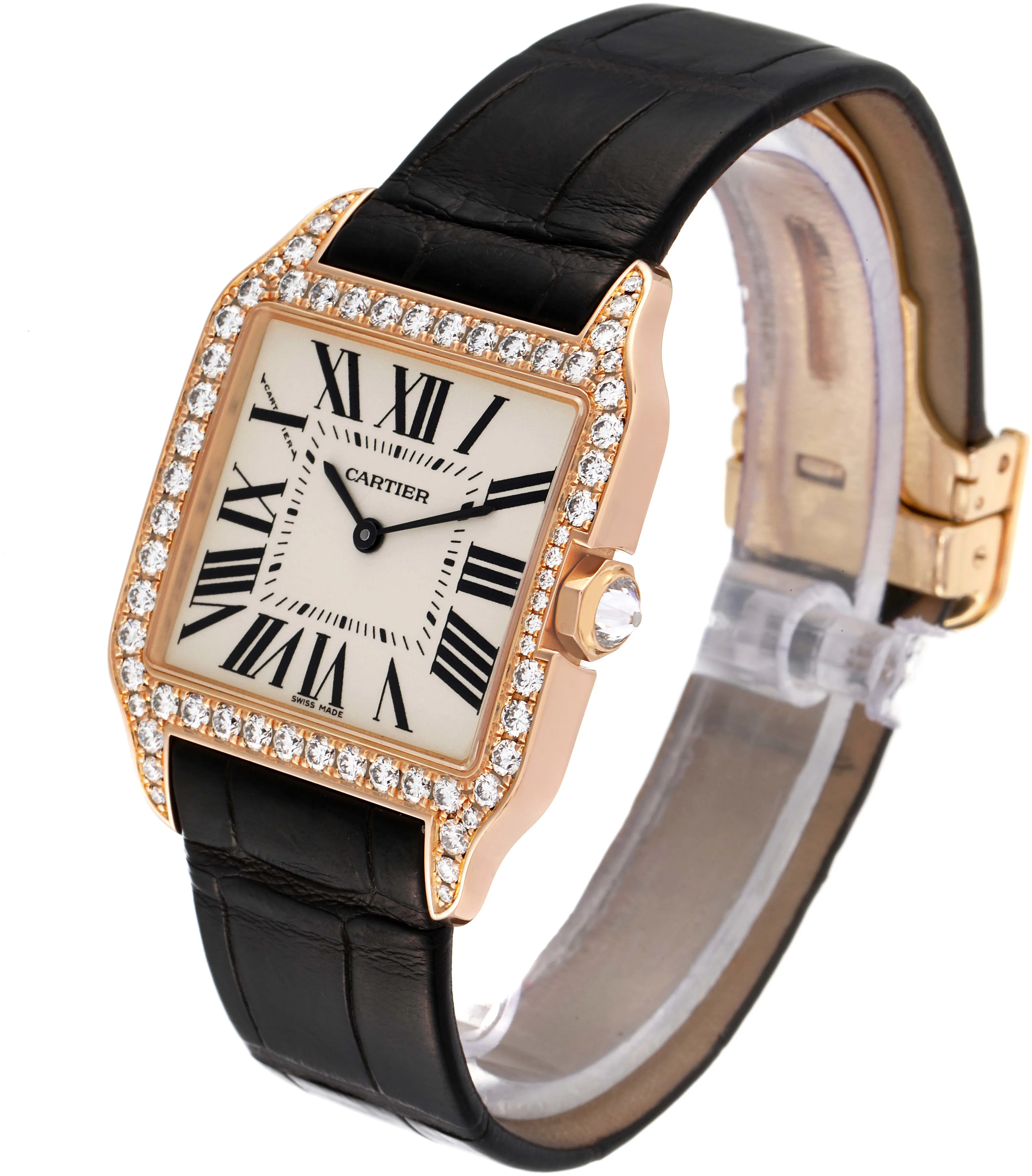 Cartier Santos WH100351 31mm Rose gold Silver 3