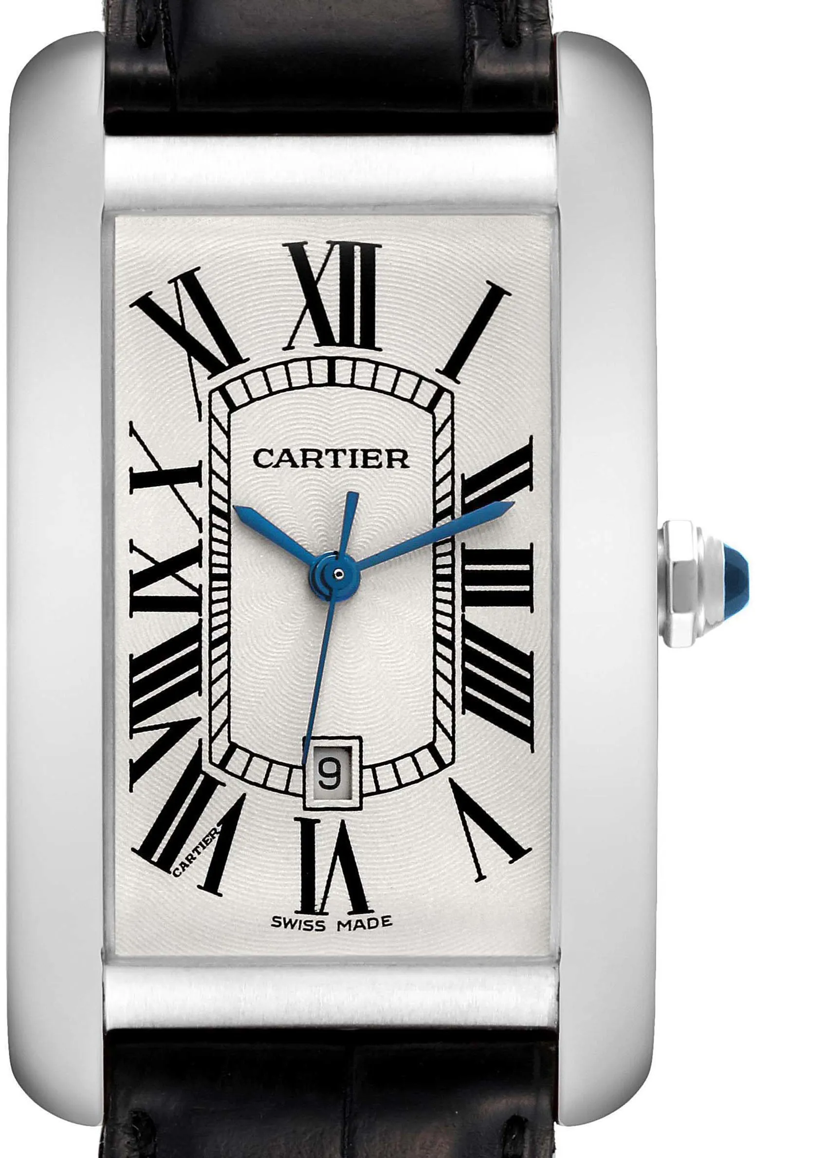 Cartier Tank W2603256 26.6mm White gold and 18k white gold Silver