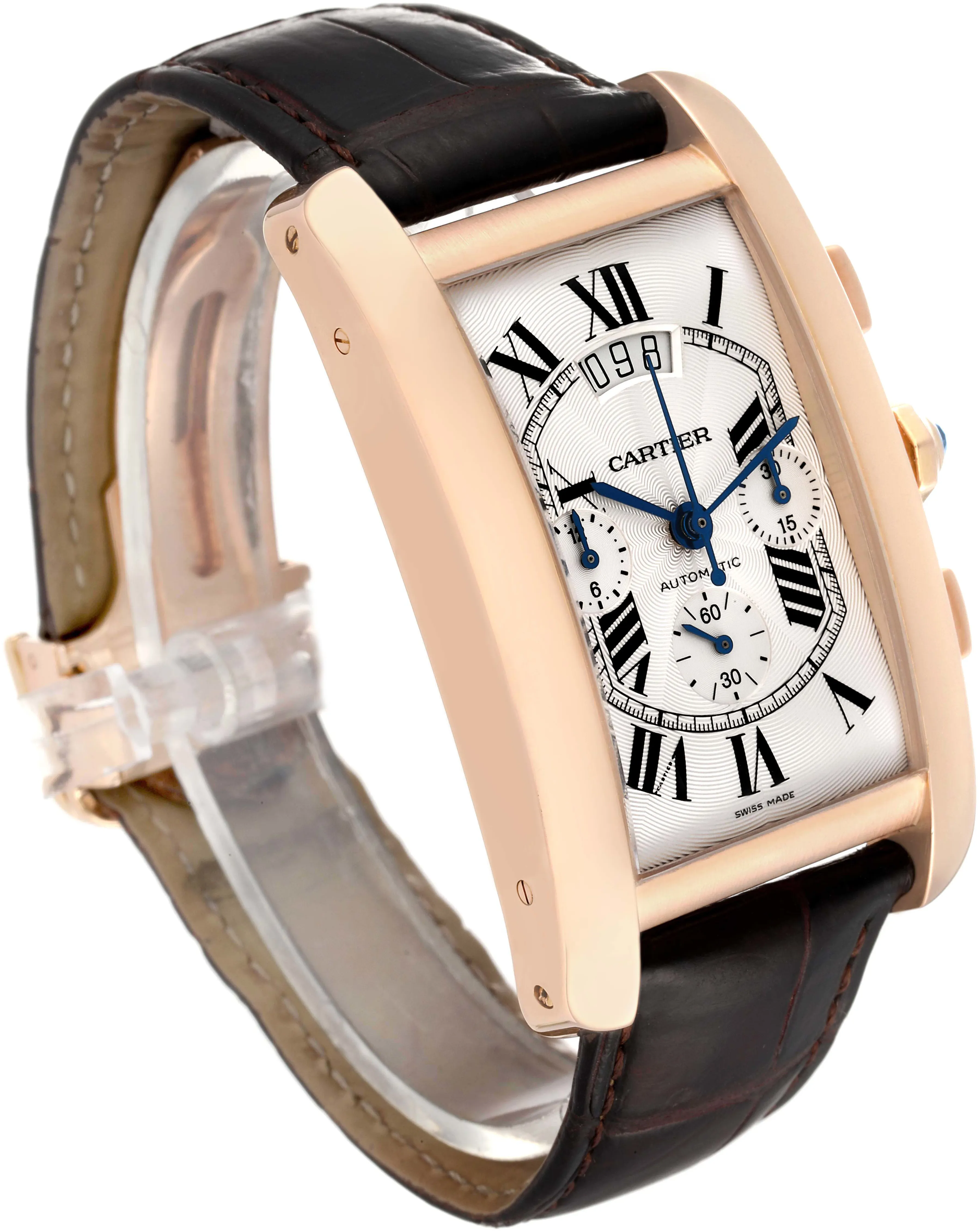 Cartier Tank W2609356 52mm Rose gold and 18k rose gold Silver 2