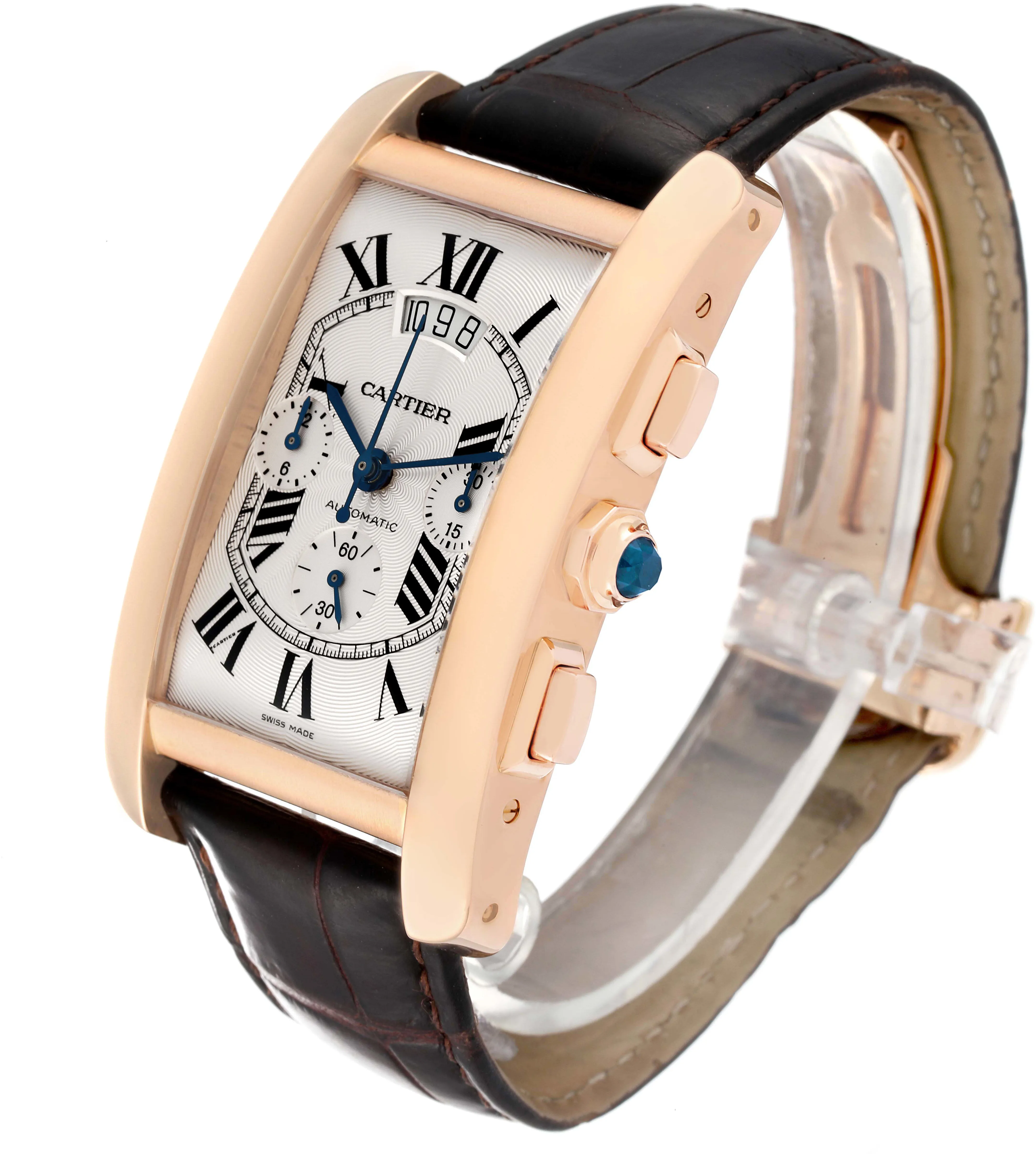 Cartier Tank W2609356 52mm Rose gold and 18k rose gold Silver 3