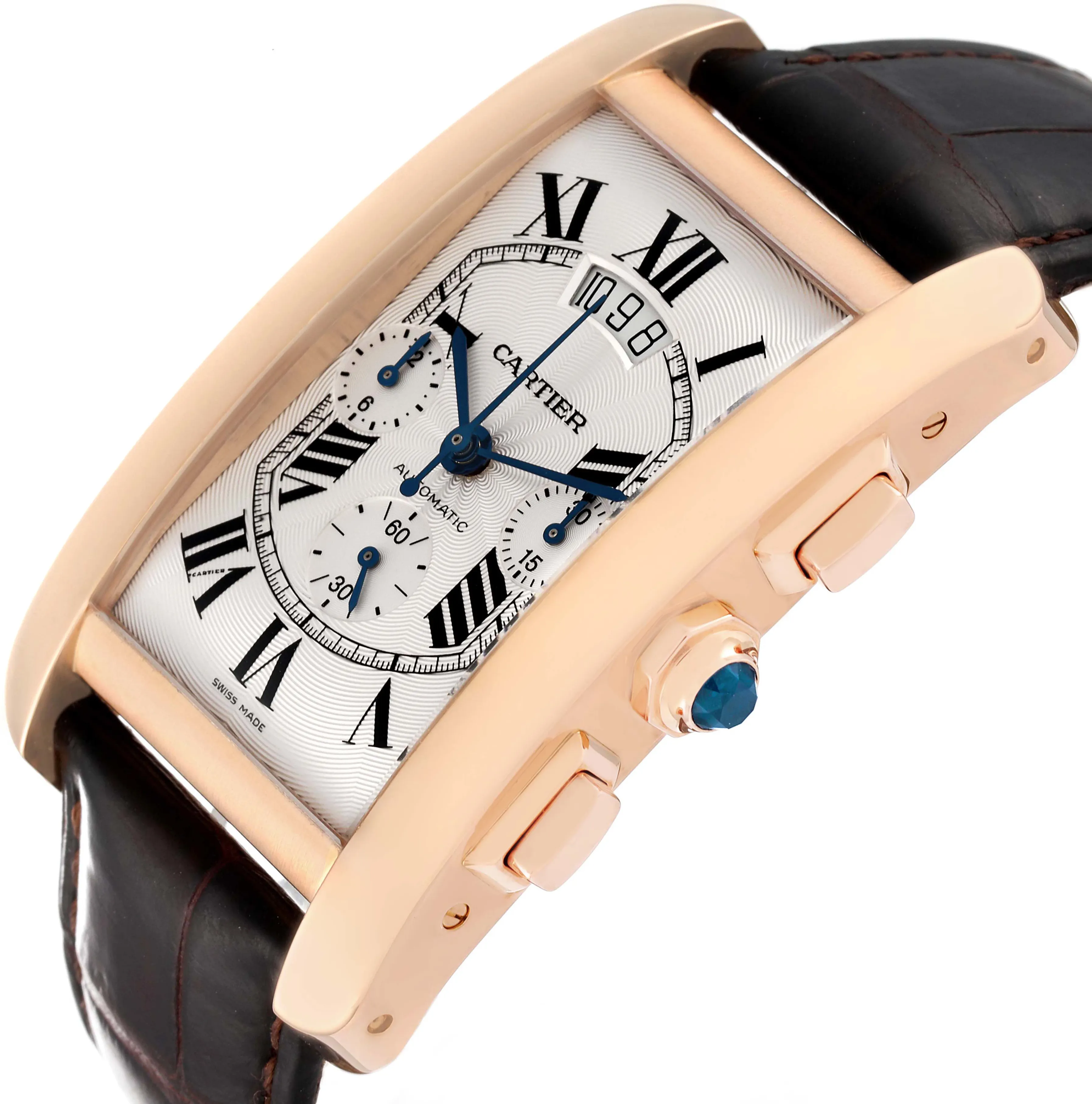 Cartier Tank W2609356 52mm Rose gold and 18k rose gold Silver 4