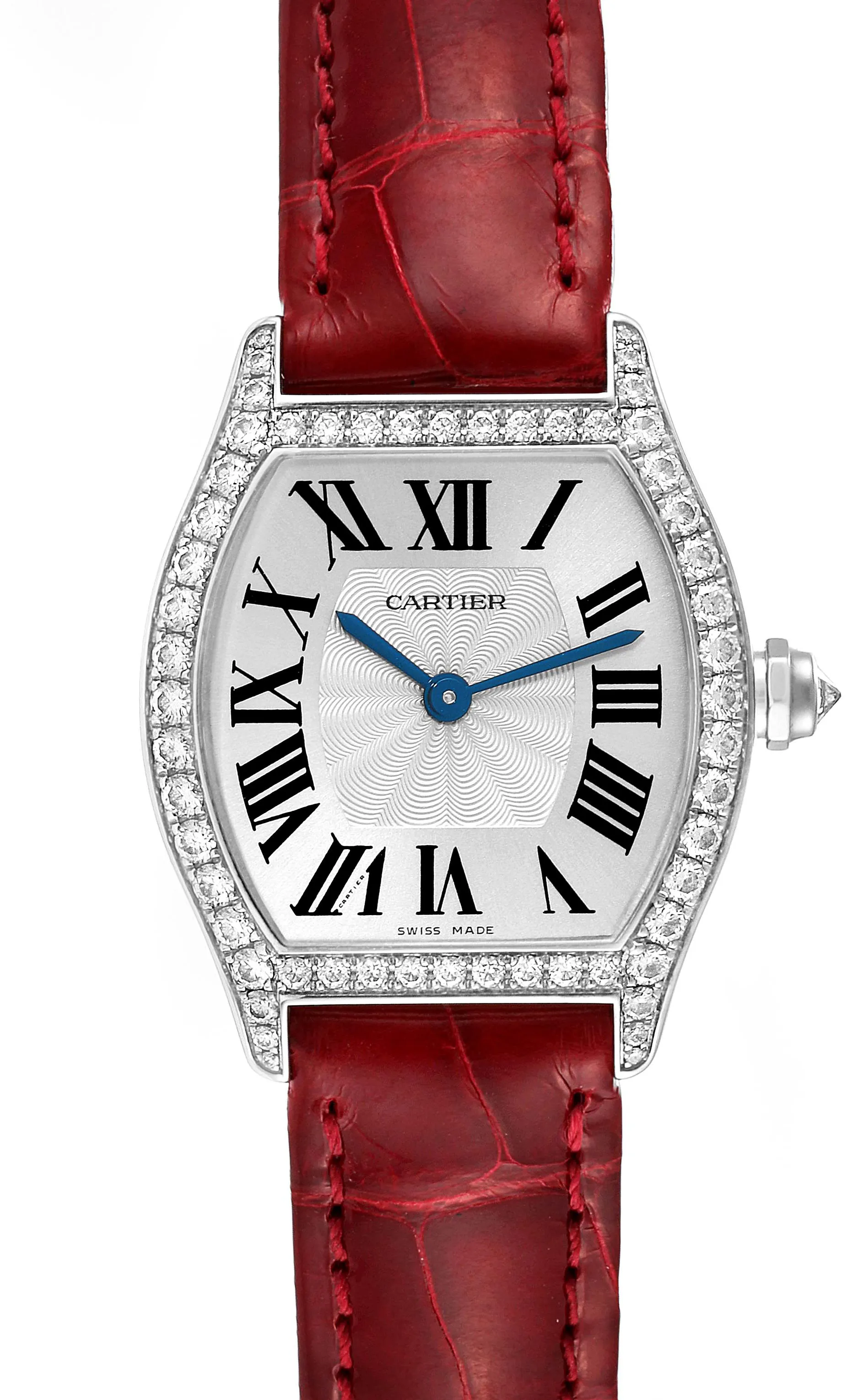 Cartier Tortue WA501007 24mm White gold Silver