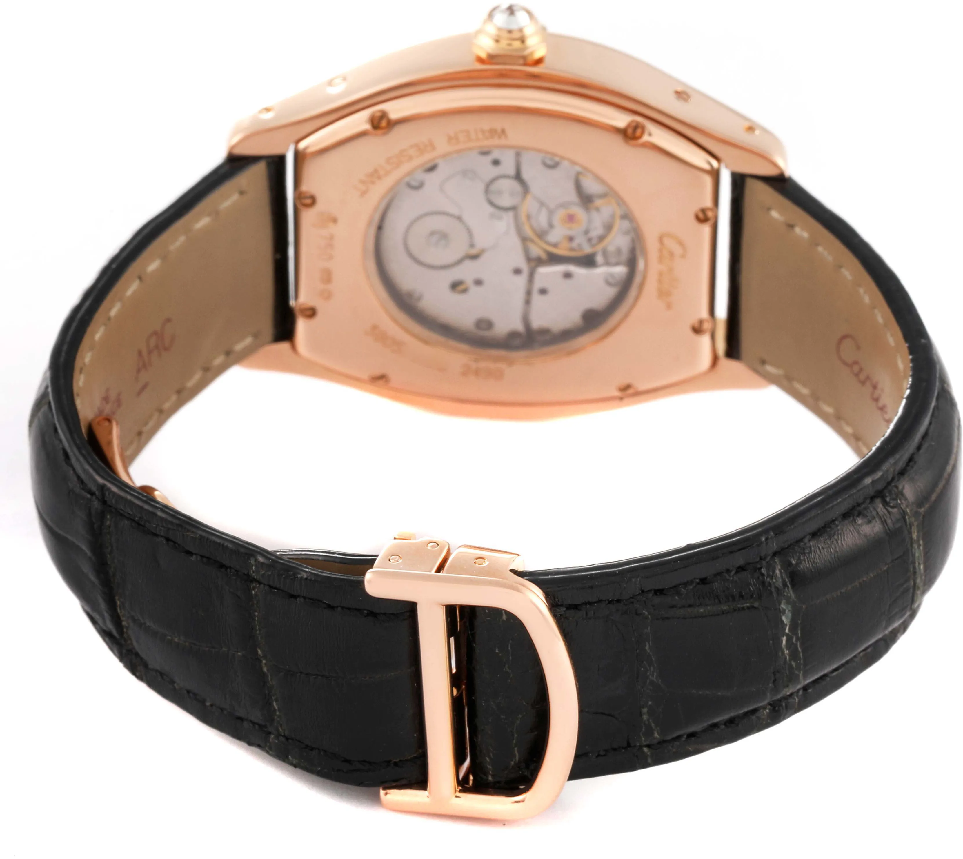 Cartier Tortue WA503751 34mm Rose gold Silver Guilloche 6