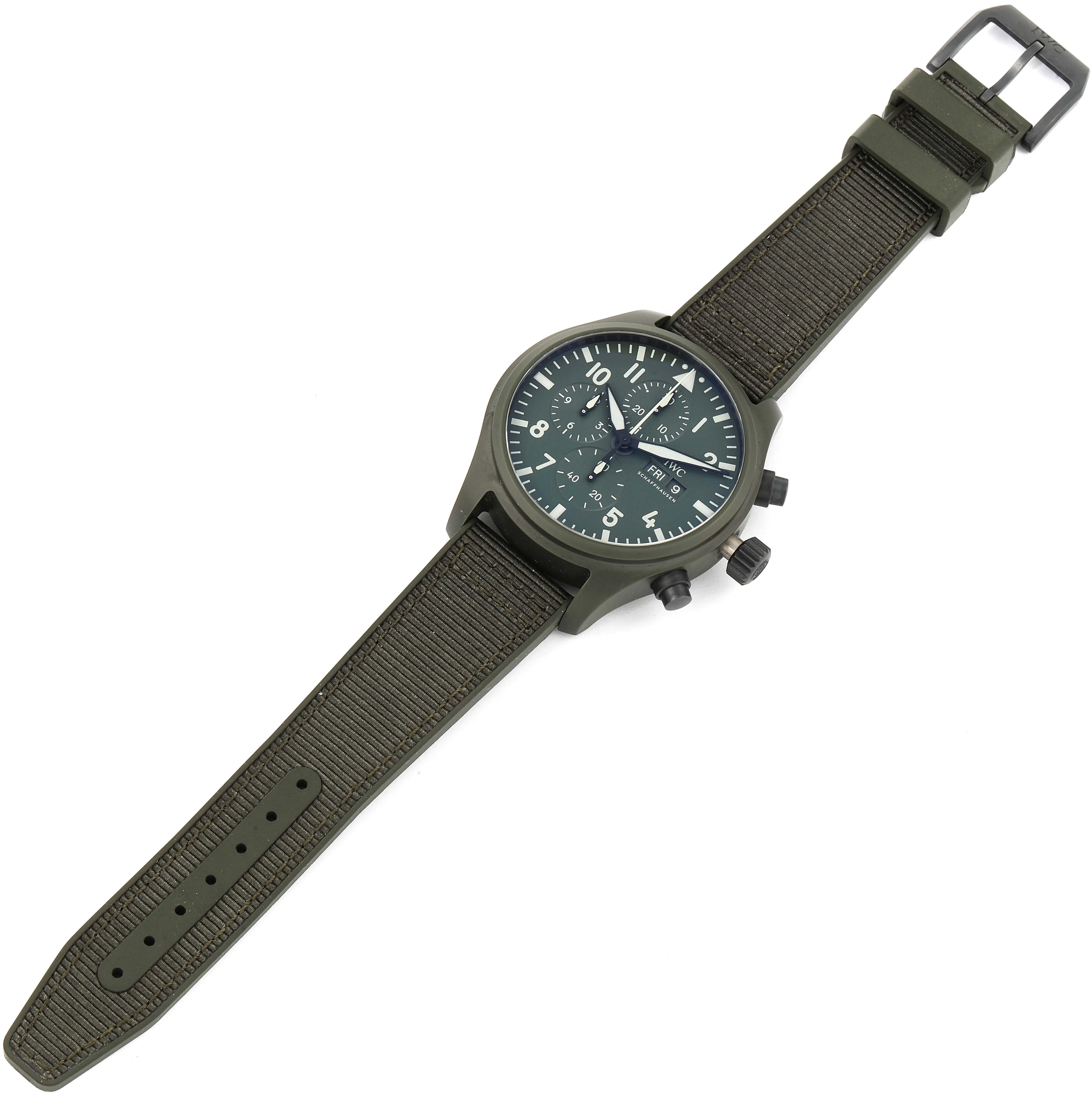 IWC Pilot Chronograph Top Gun IW389106 44.5mm 44.5 mm green ceramic Green 7