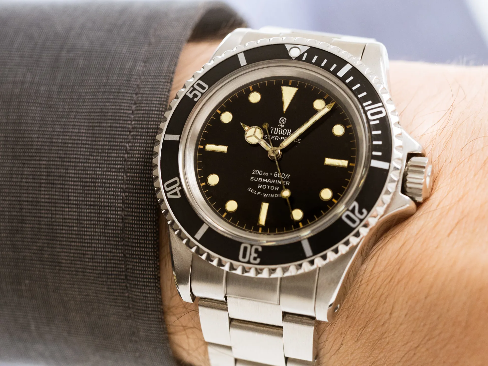 Tudor Submariner 7928 40mm Stainless steel Black