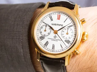 Wempe Chronograph Limited Edition Chronometerwerke Hamburg Yellow gold White